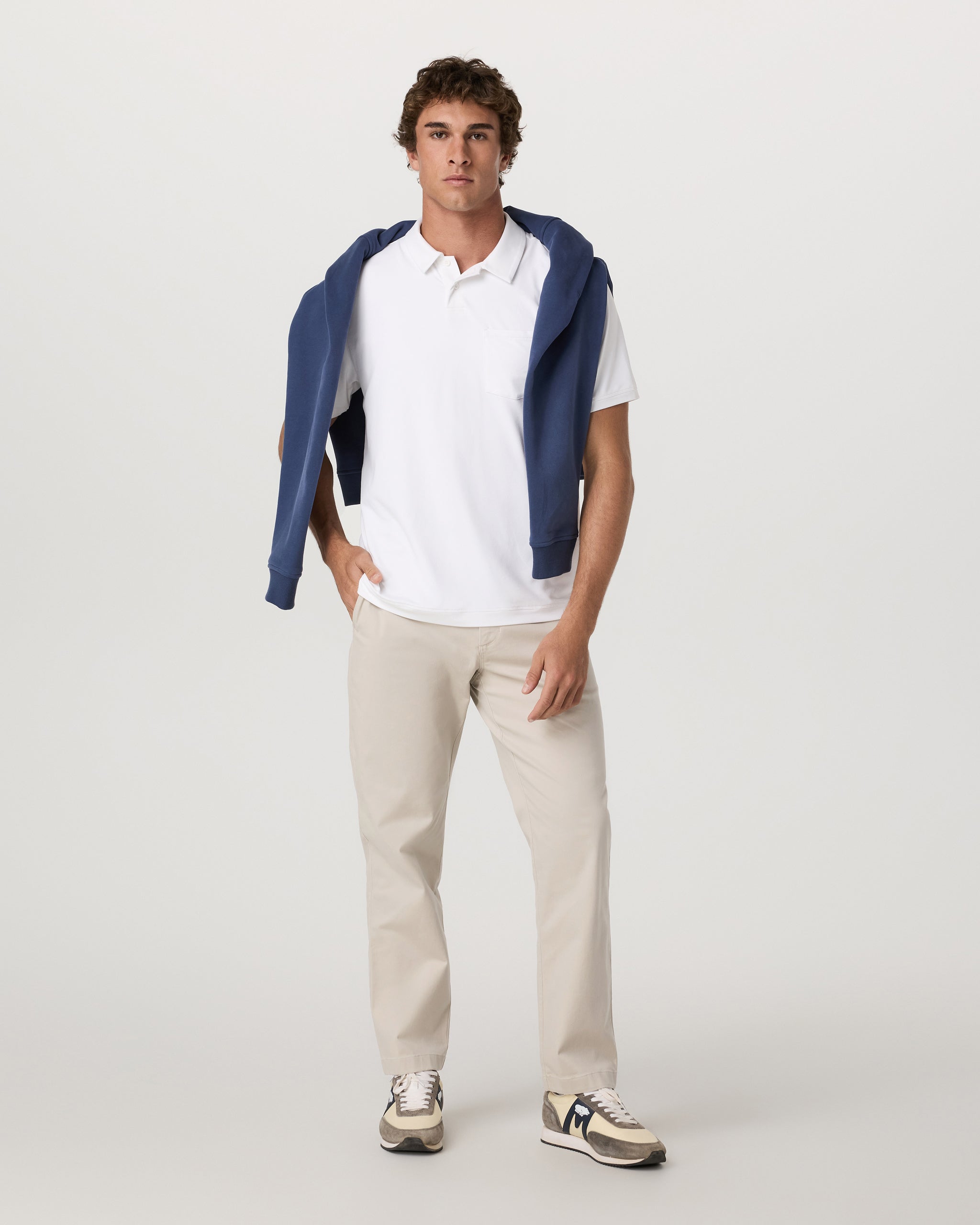 Short Sleeve Ponto Performance Polo | White - Image 4