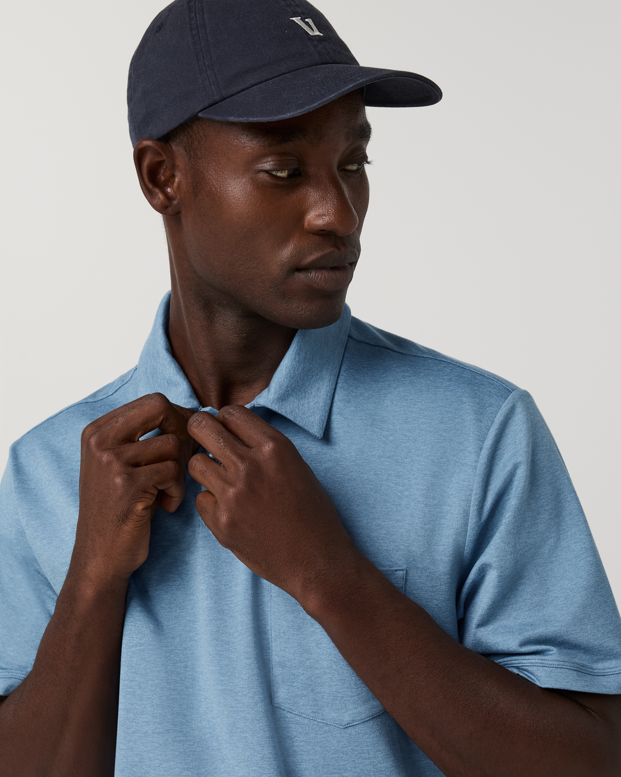 Short Sleeve Ponto Performance Polo | Salty Air Heather - Image 2
