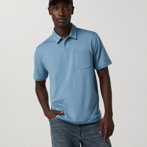 Short Sleeve Ponto Performance Polo | Salty Air Heather