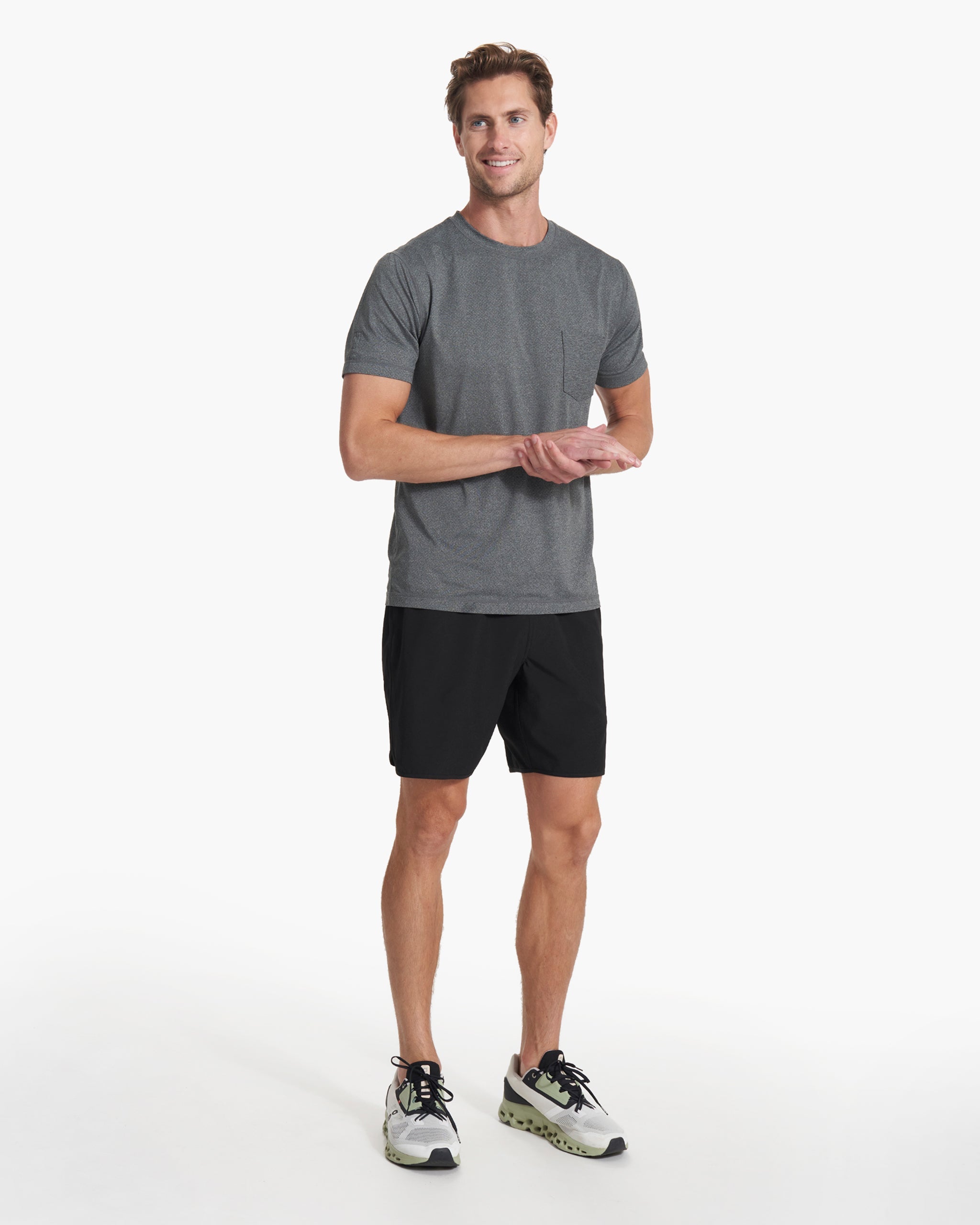 Tradewind Performance Tee | Heather Grey - Image 5