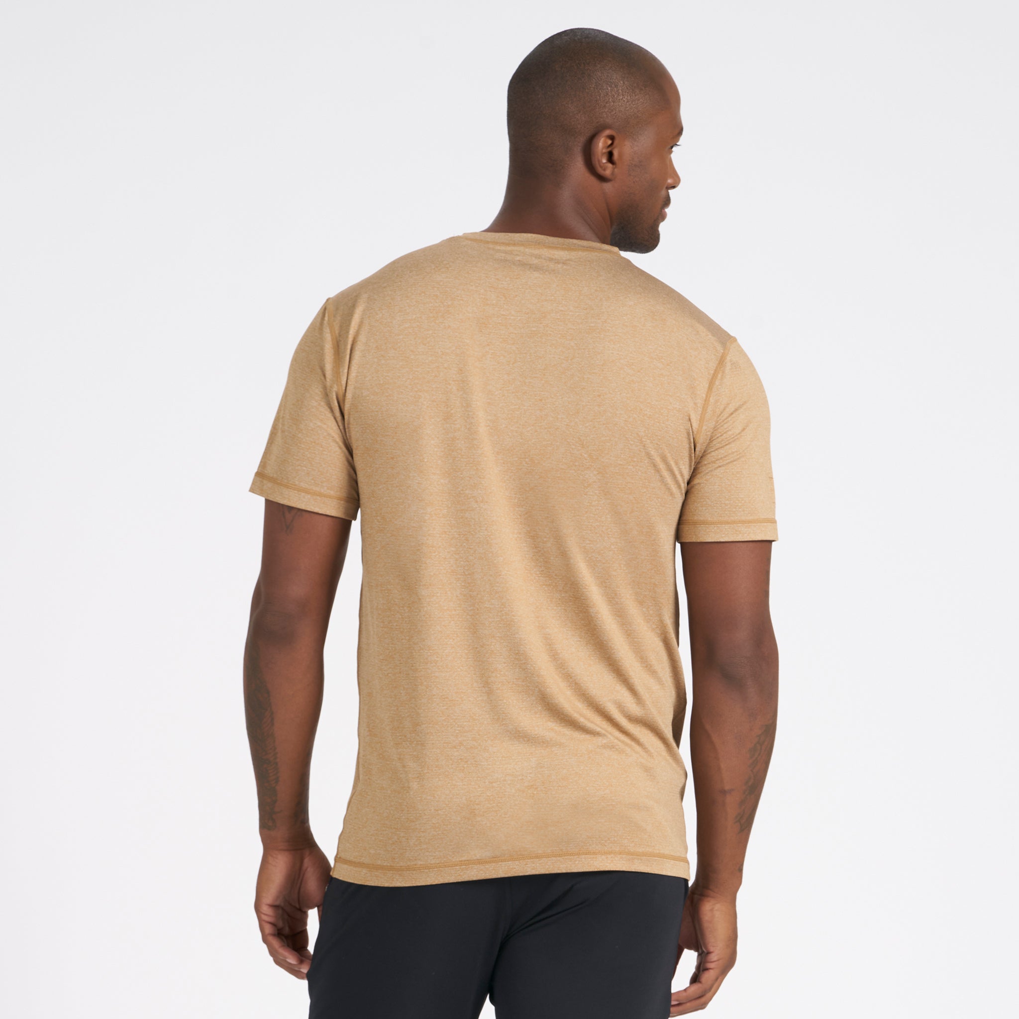 Tradewind Performance Tee | Tobacco Heather - Image 2