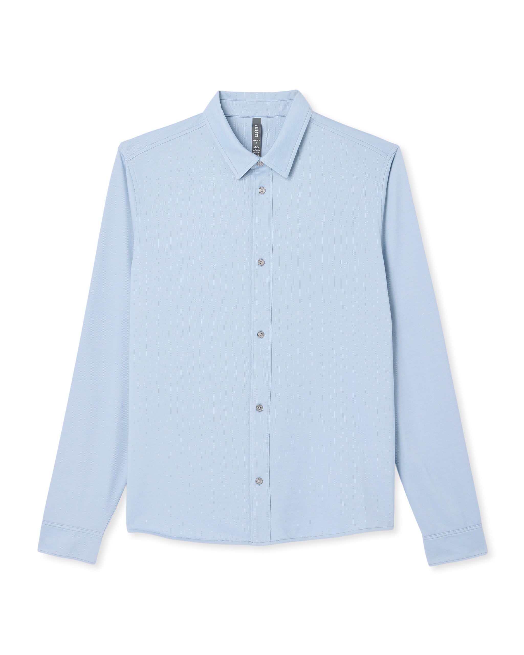 Long Sleeve Knit Oxford Button Down - Classic Fit | Blue Dusk - Image 6