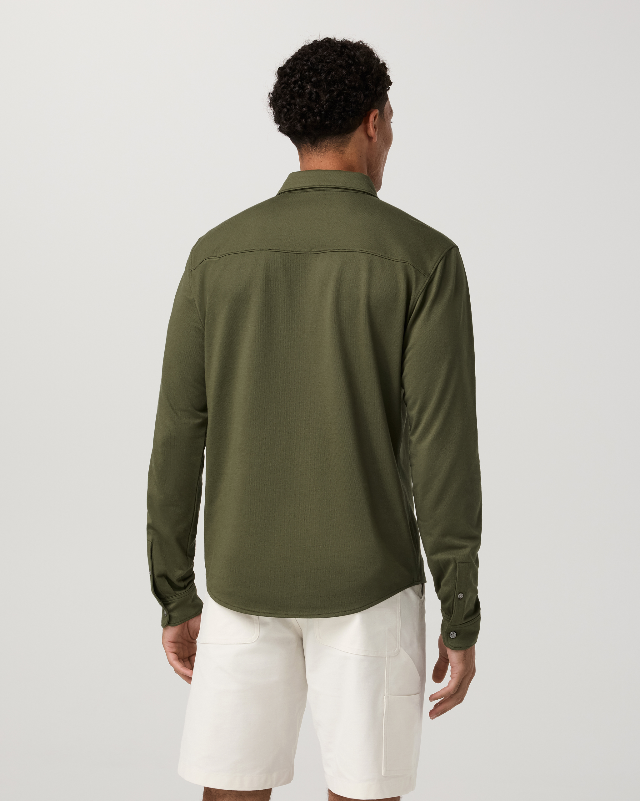Long Sleeve Knit Oxford Button Down | Herb - Image 6