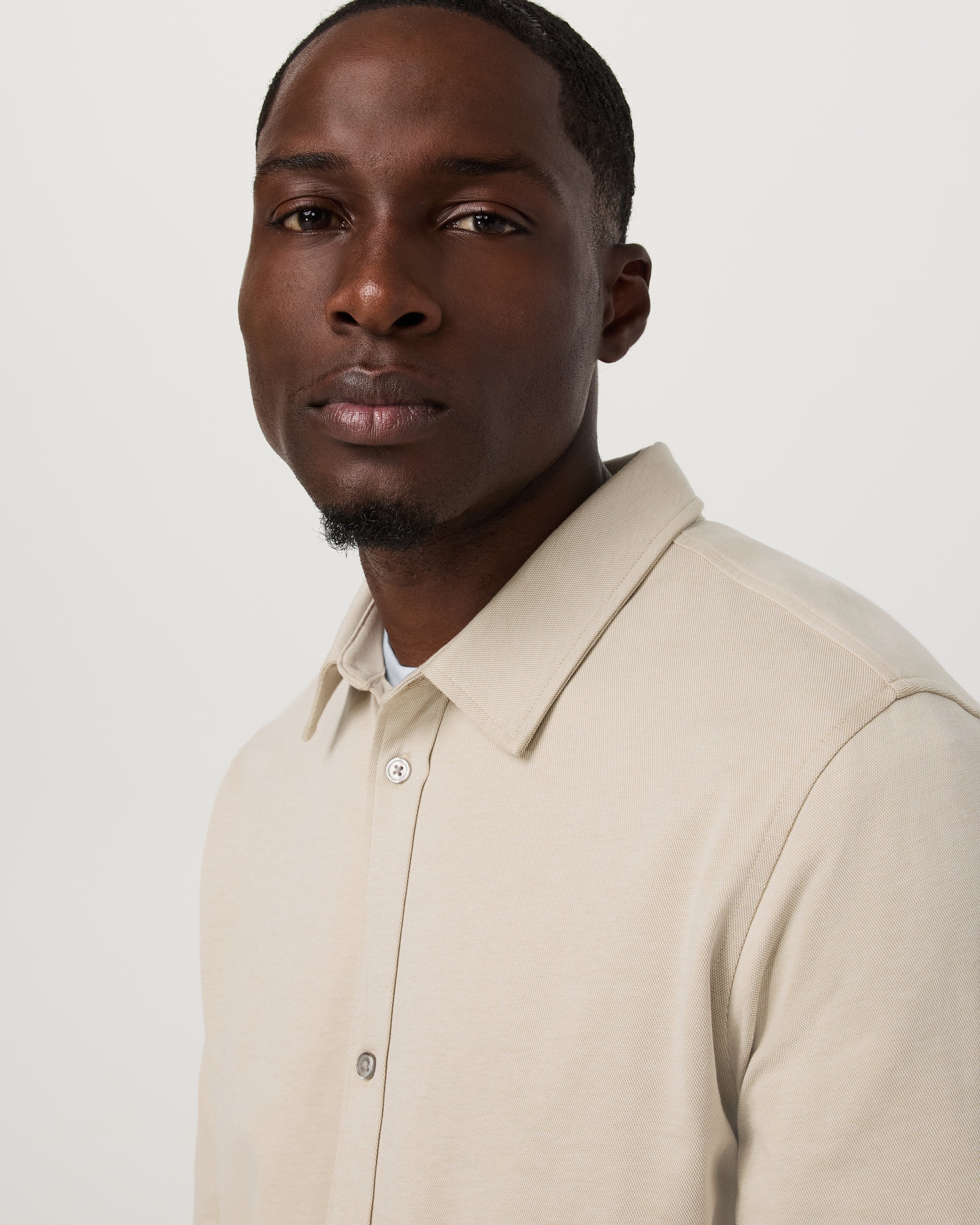 Long Sleeve Knit Oxford Button Down - Classic Fit | Trench - Image 3