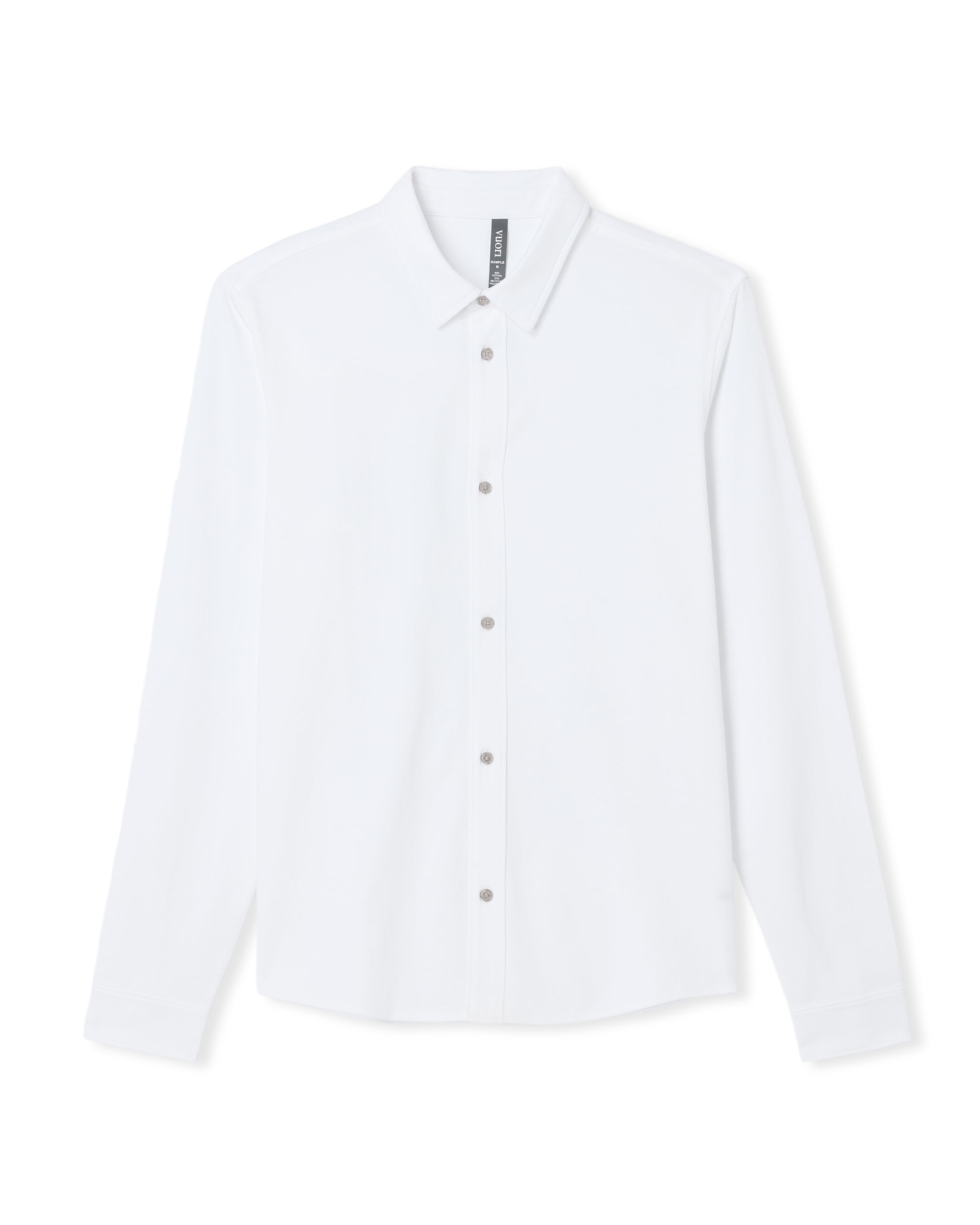 Long Sleeve Knit Oxford Button Down - Classic Fit | White - Image 6
