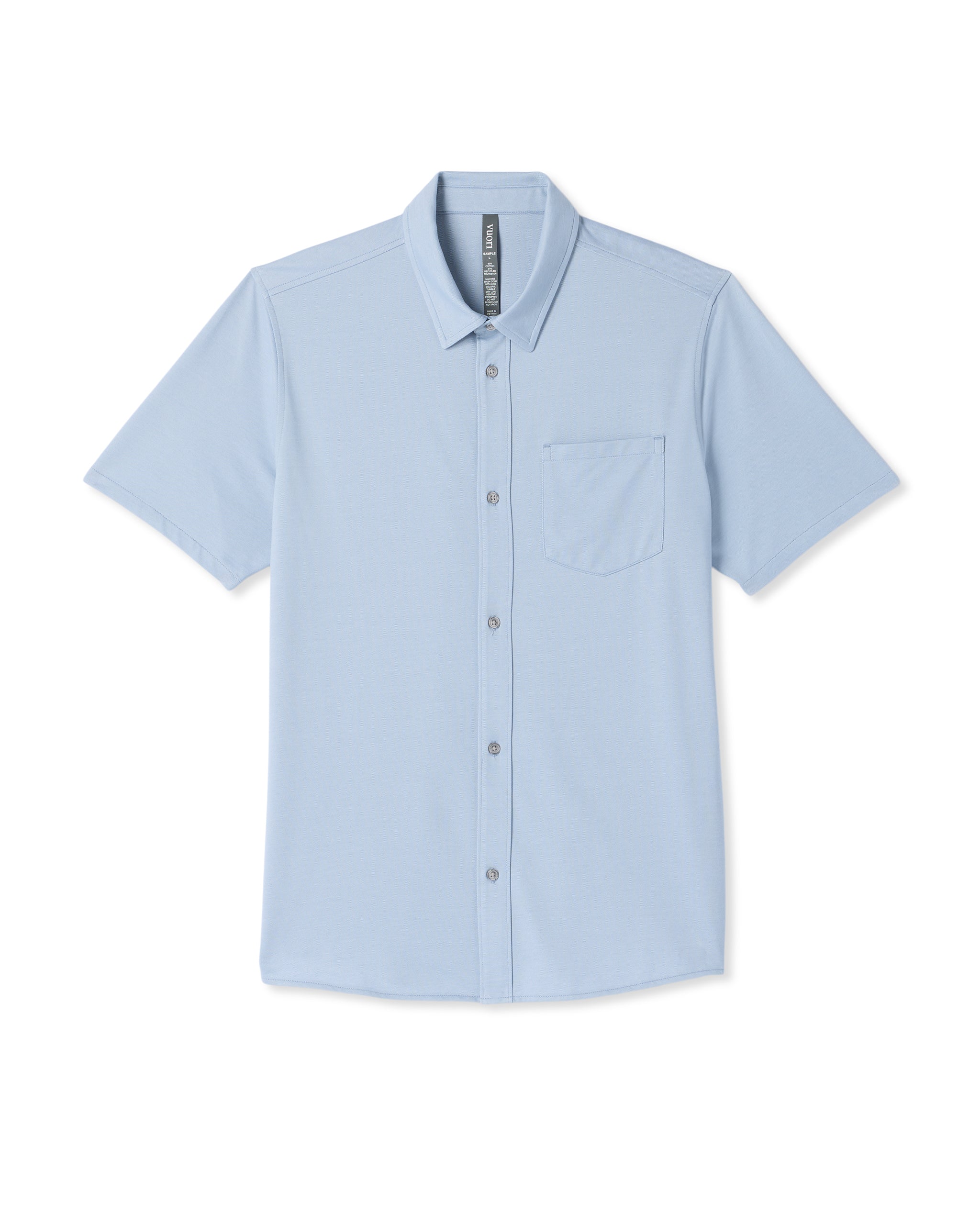 Short Sleeve Knit Oxford Button Down - Classic Fit | Blue Dusk - Image 6