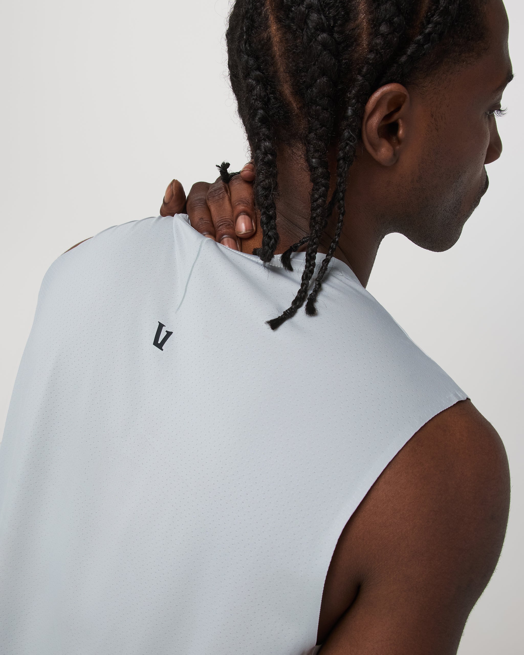 Sleeveless Viewpoint Muscle Tank 2.0 | Sky Grey - Image 2