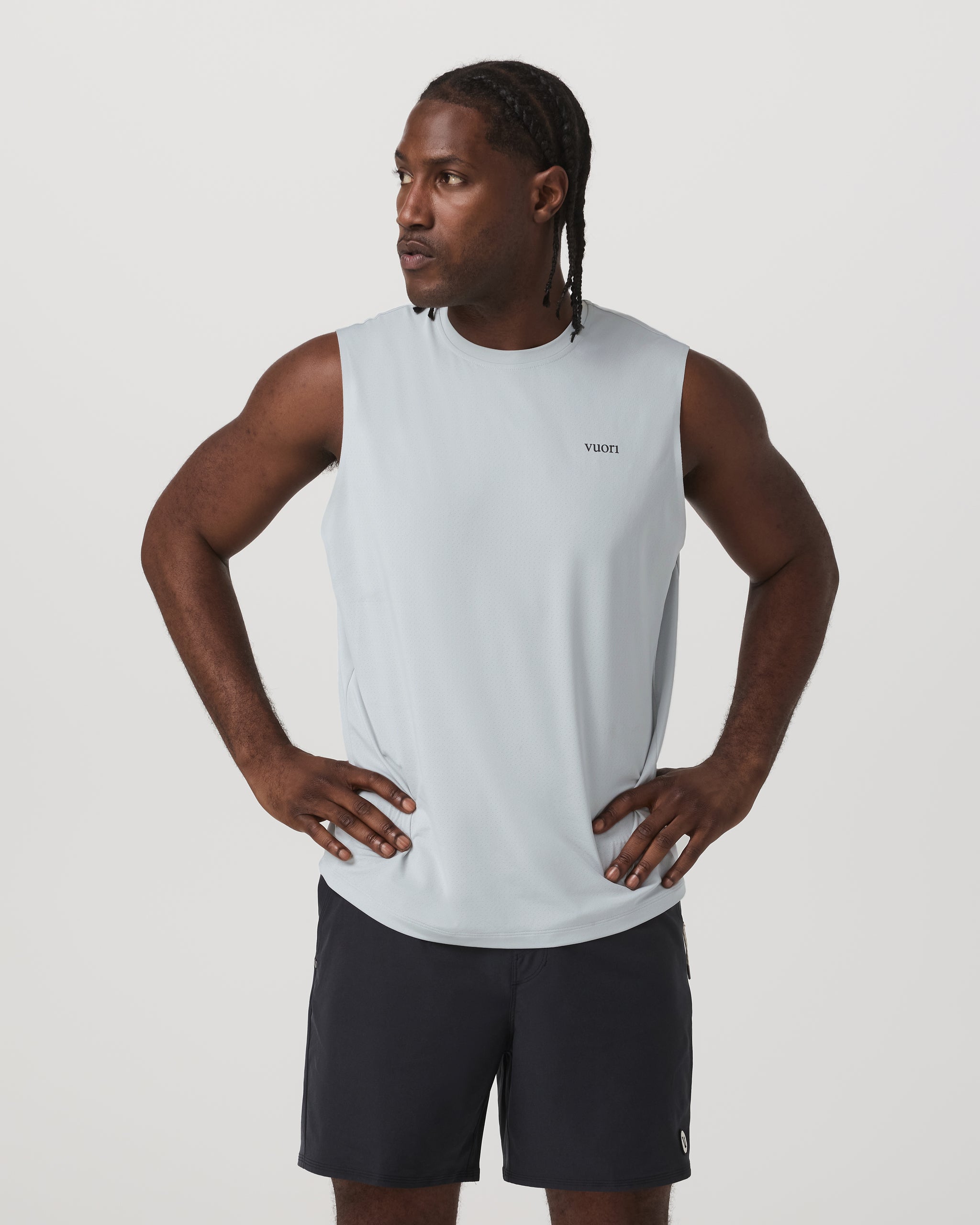 Sleeveless Viewpoint Muscle Tank 2.0 | Sky Grey
