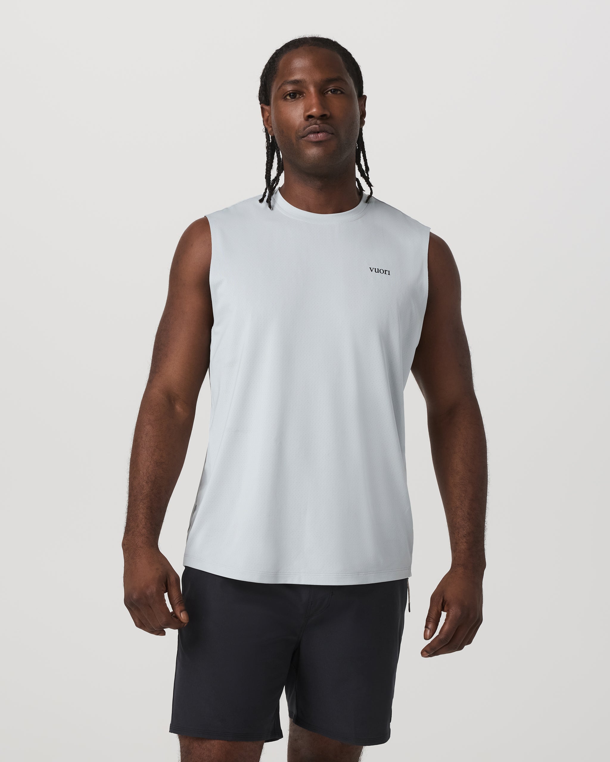Sleeveless Viewpoint Muscle Tank 2.0 | Sky Grey - Image 5