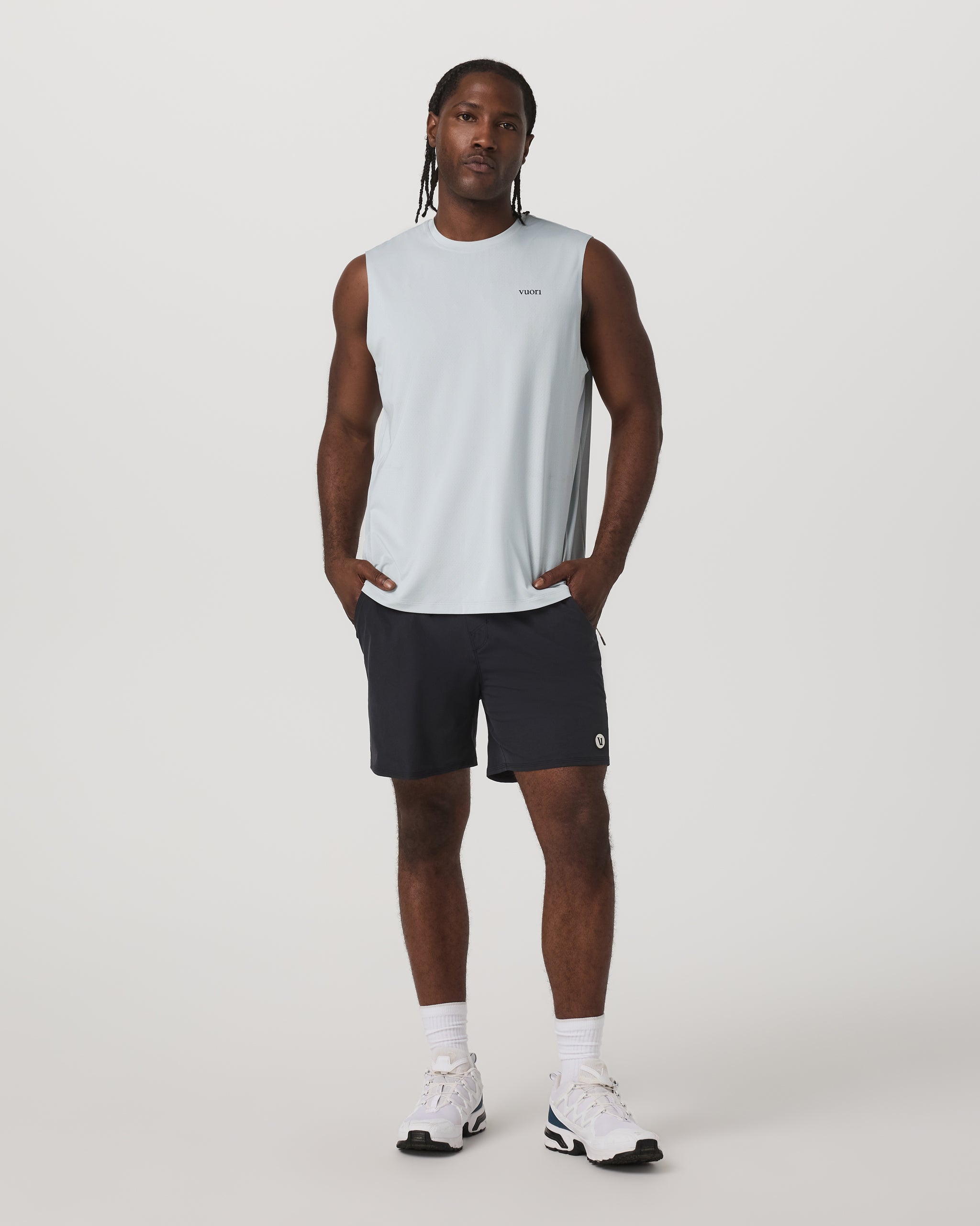 Sleeveless Viewpoint Muscle Tank 2.0 | Sky Grey - Image 4