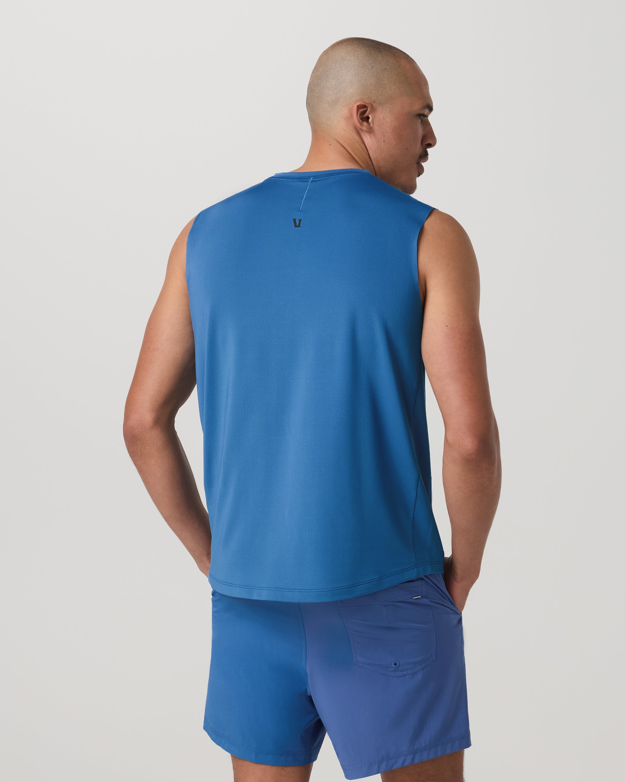 Sleeveless Viewpoint Muscle Tank 2.0 | Court Blue - Image 2
