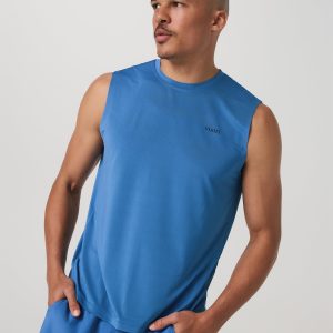 Sleeveless Viewpoint Muscle Tank 2.0 | Court Blue