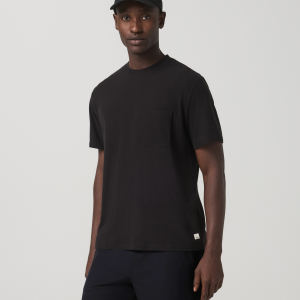 Short Sleeve Micro Waffle Tee - Relaxed Fit | Black