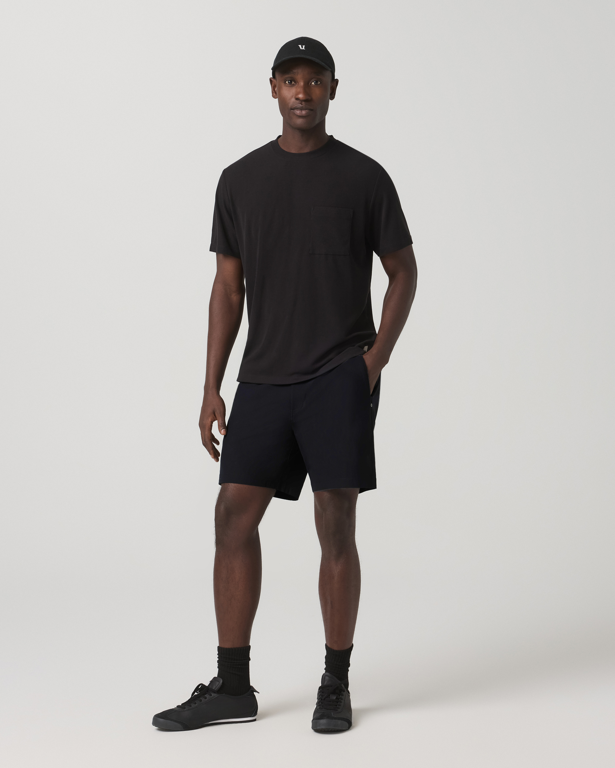 Short Sleeve Micro Waffle Tee - Relaxed Fit | Black - Image 5