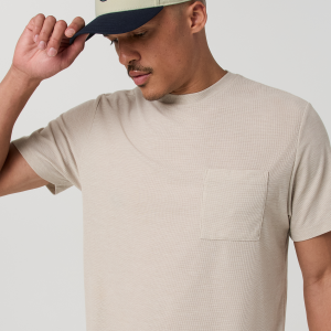 Short Sleeve Micro Waffle Tee - Relaxed Fit | Desert Heather