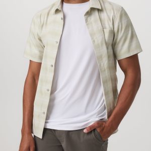 Short Sleeve Plaid Button Down Shirt | Sandalwood