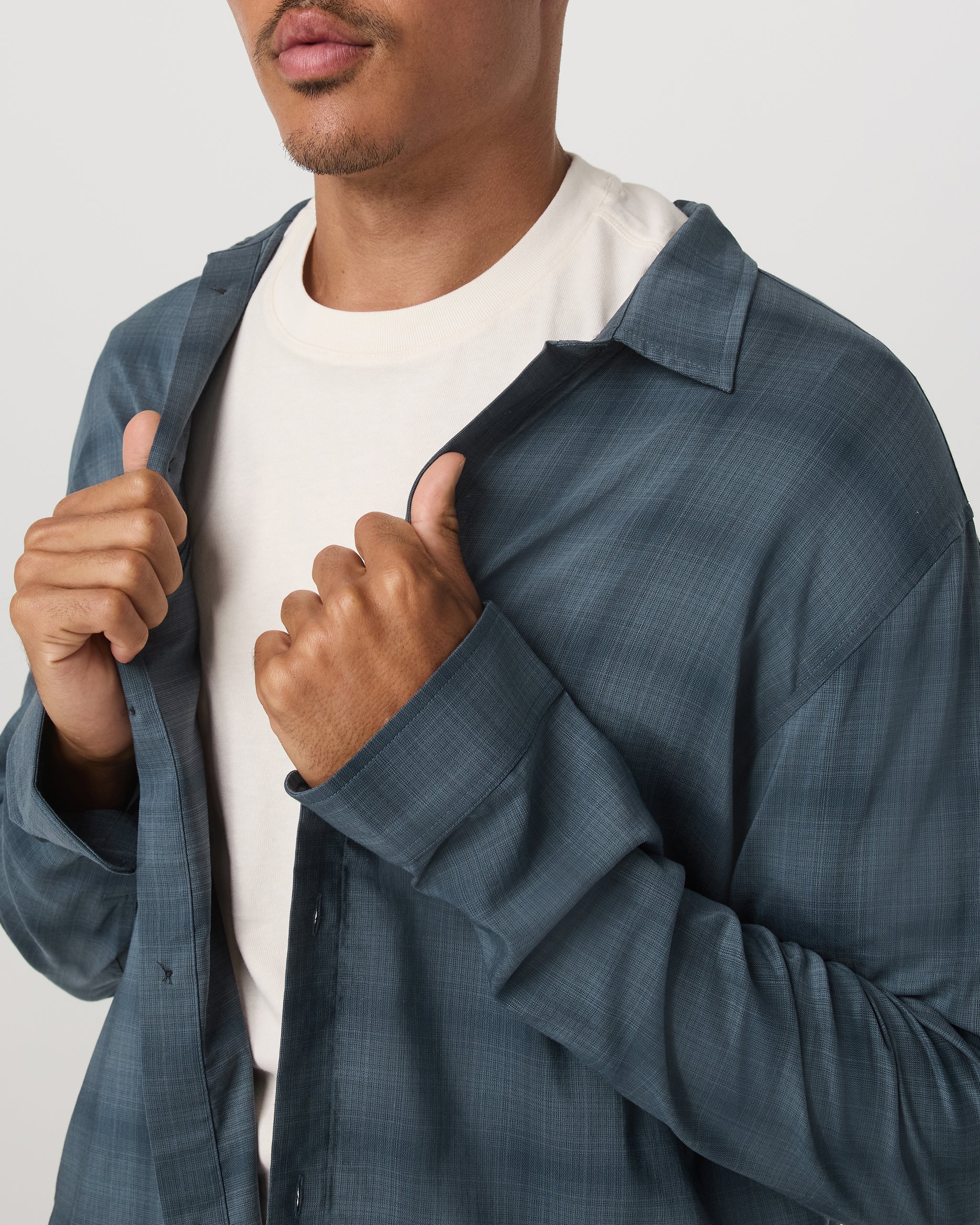 Long Sleeve Plaid Button Down Shirt | Abyss - Image 5