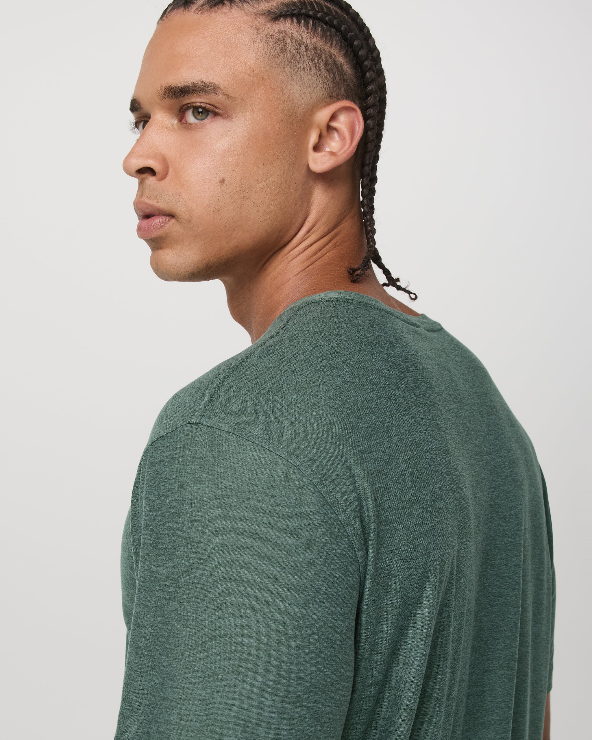Short Sleeve Strato Tech Tee - Relaxed Fit | Agate Green Heather - Image 4