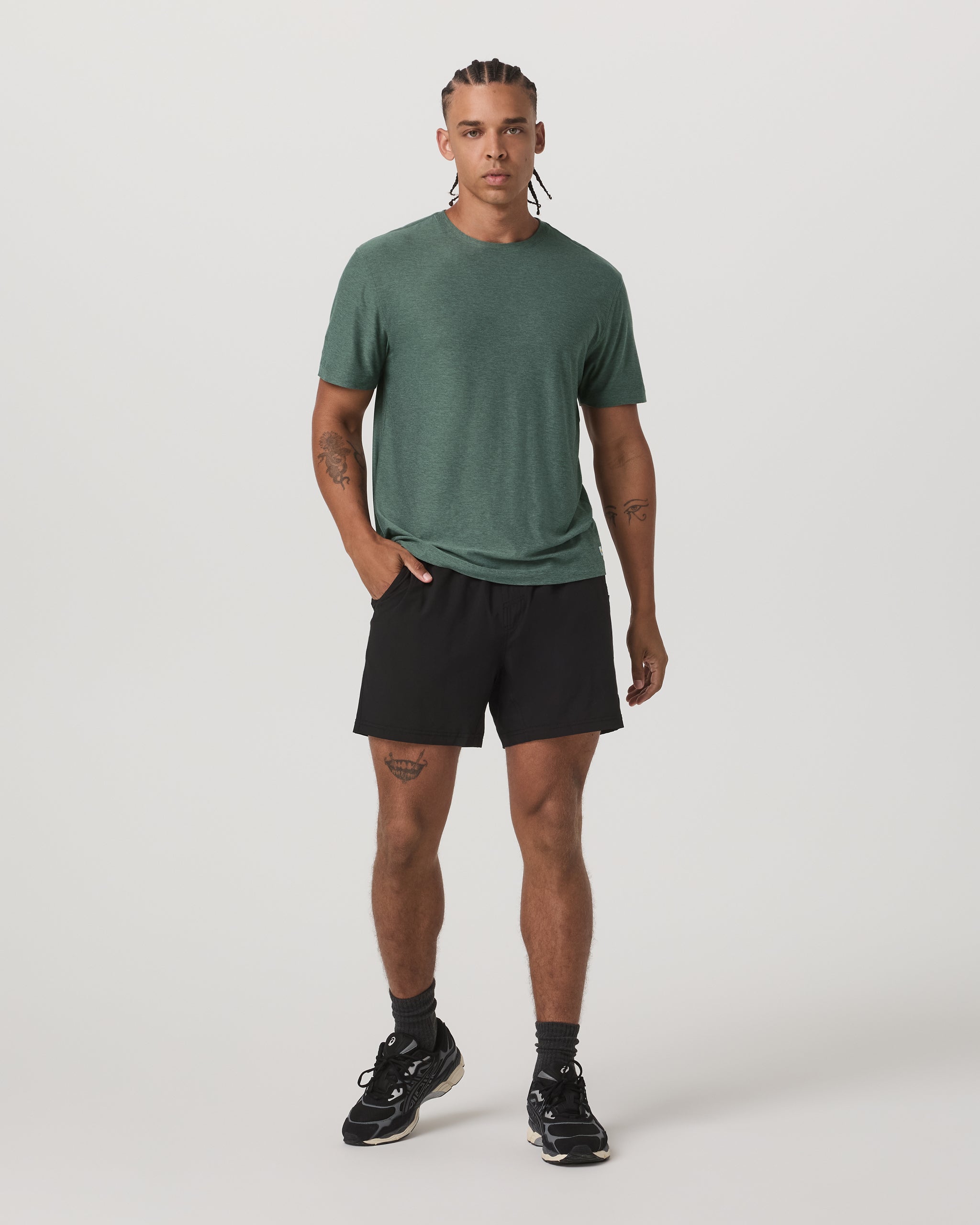 Short Sleeve Strato Tech Tee - Relaxed Fit | Agate Green Heather - Image 5