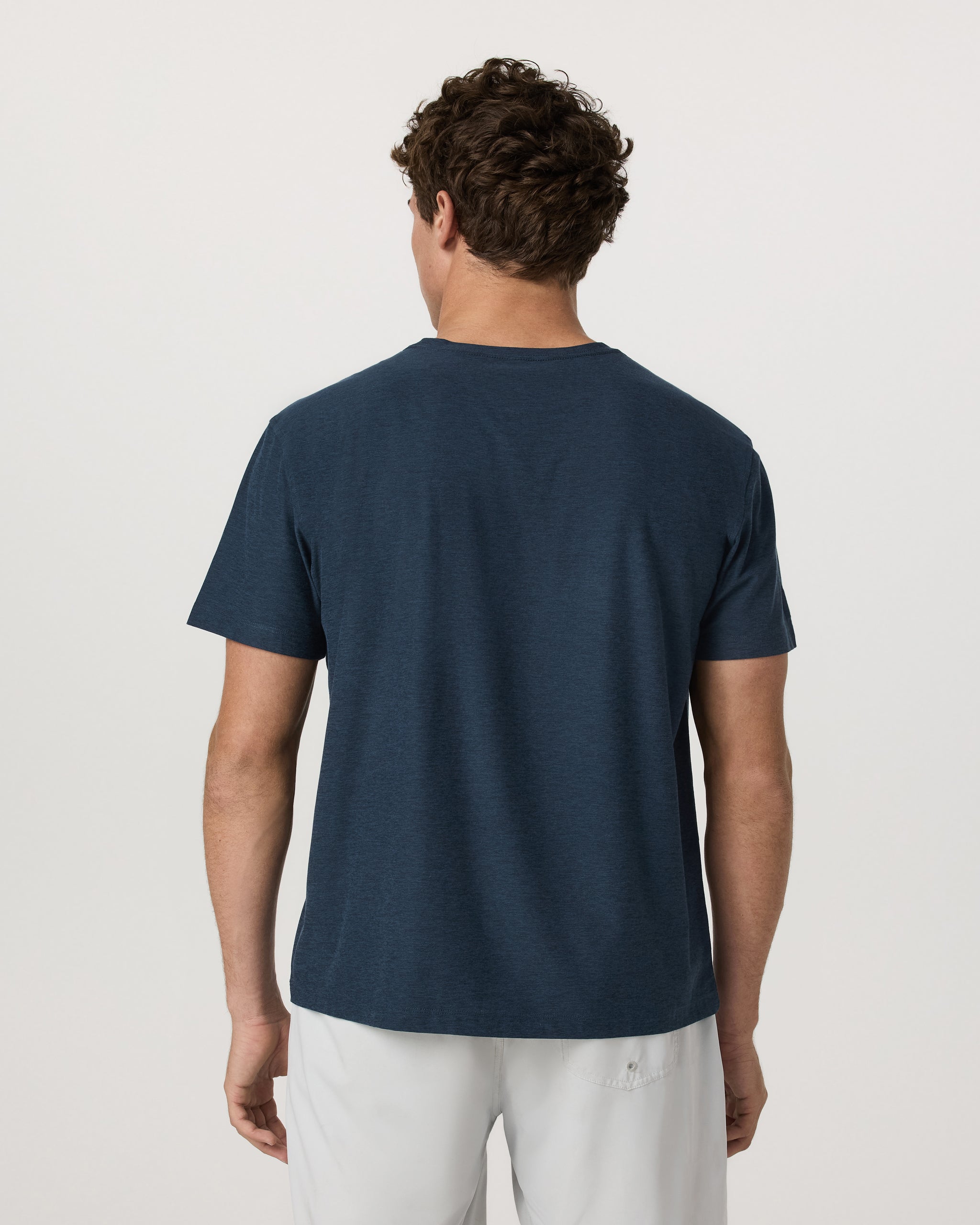 Short Sleeve Strato Tech Tee - Relaxed Fit | Navy Heather - Image 2