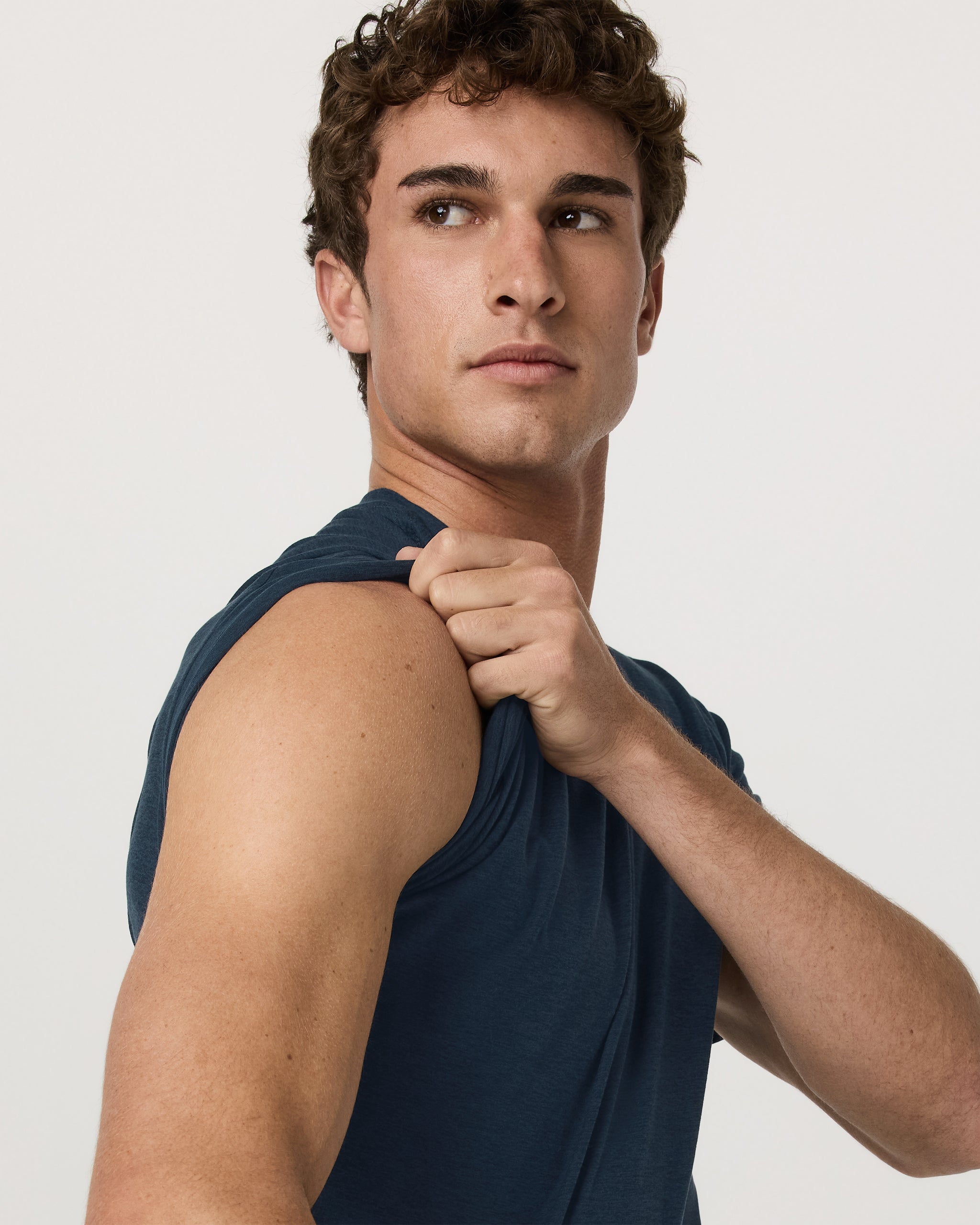 Short Sleeve Strato Tech Tee - Relaxed Fit | Navy Heather - Image 3
