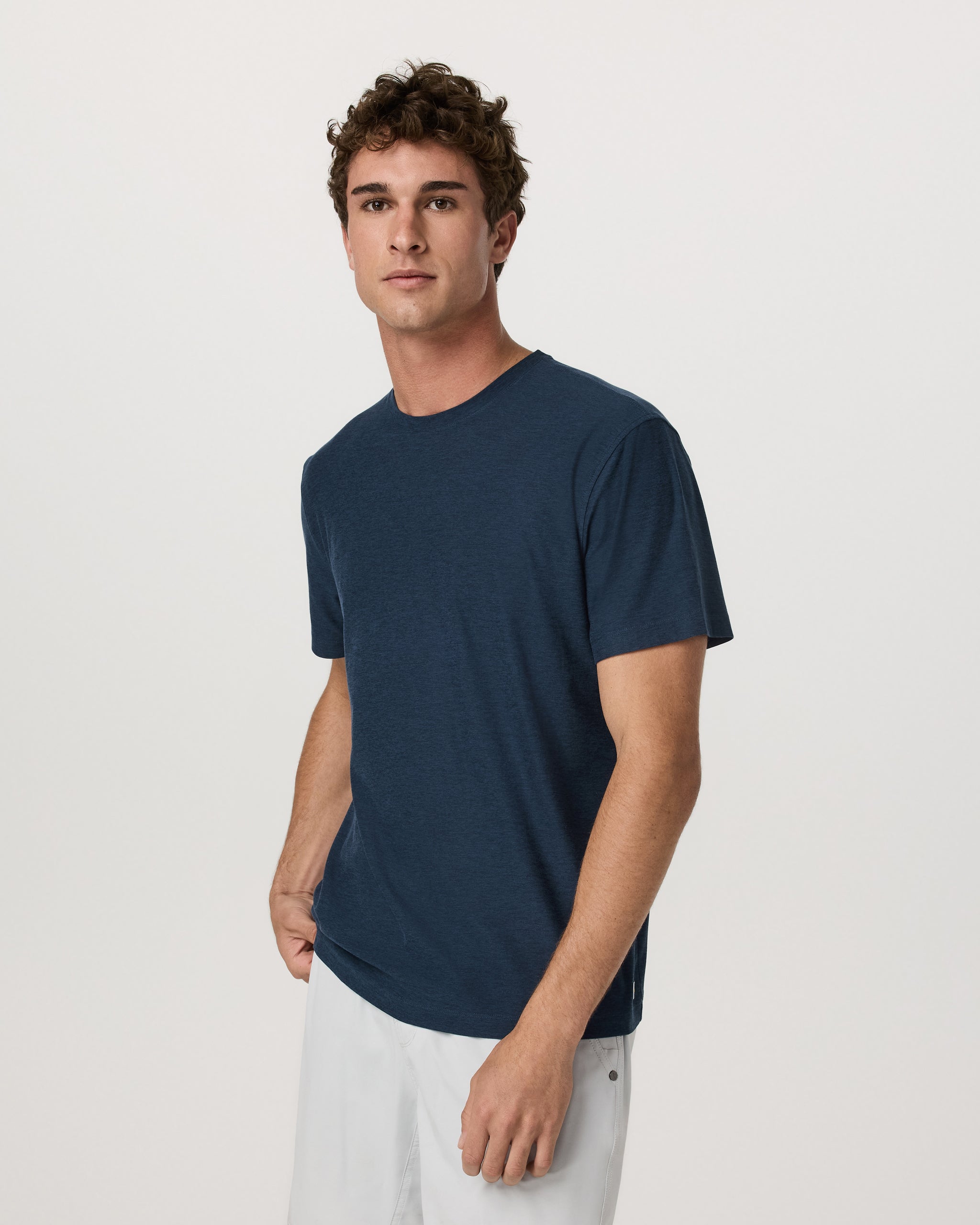 Short Sleeve Strato Tech Tee - Relaxed Fit | Navy Heather - Image 5