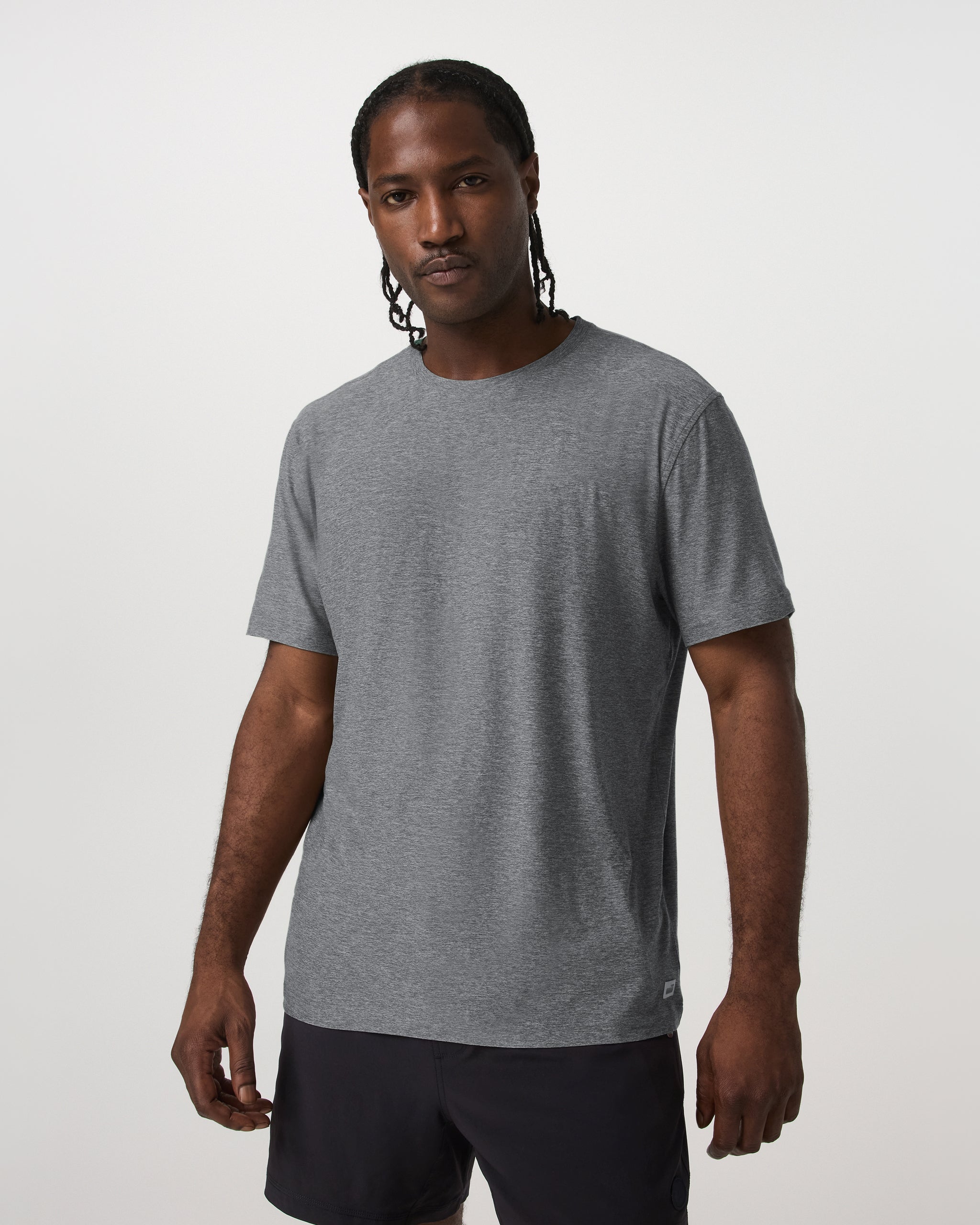 Short Sleeve Strato Tech Tee - Relaxed Fit | Heather Grey - Image 5