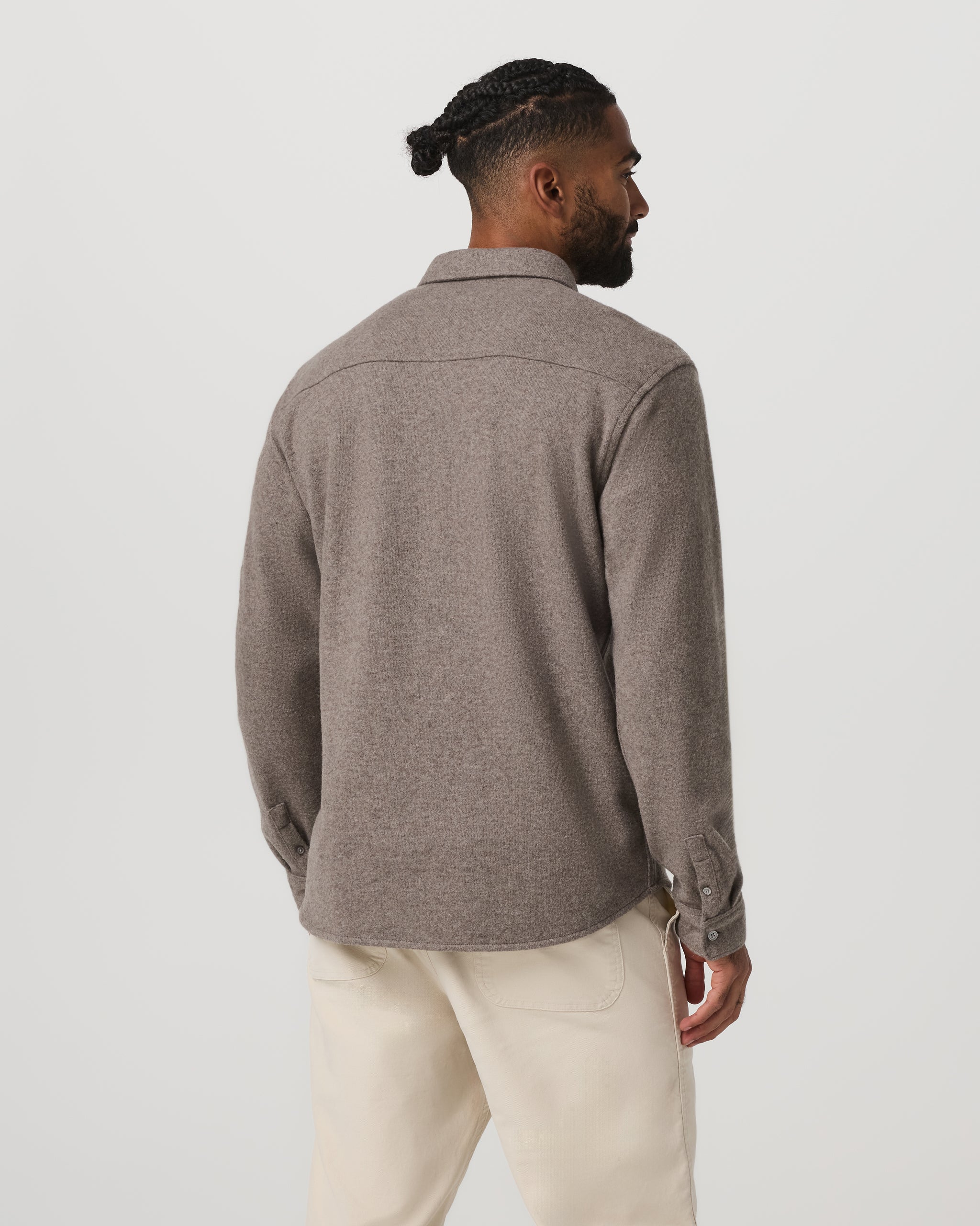 Long Sleeve Altitude Wool Button Down - Relaxed Fit | Phantom Grey - Image 3