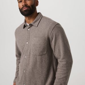 Long Sleeve Altitude Wool Button Down - Relaxed Fit | Phantom Grey