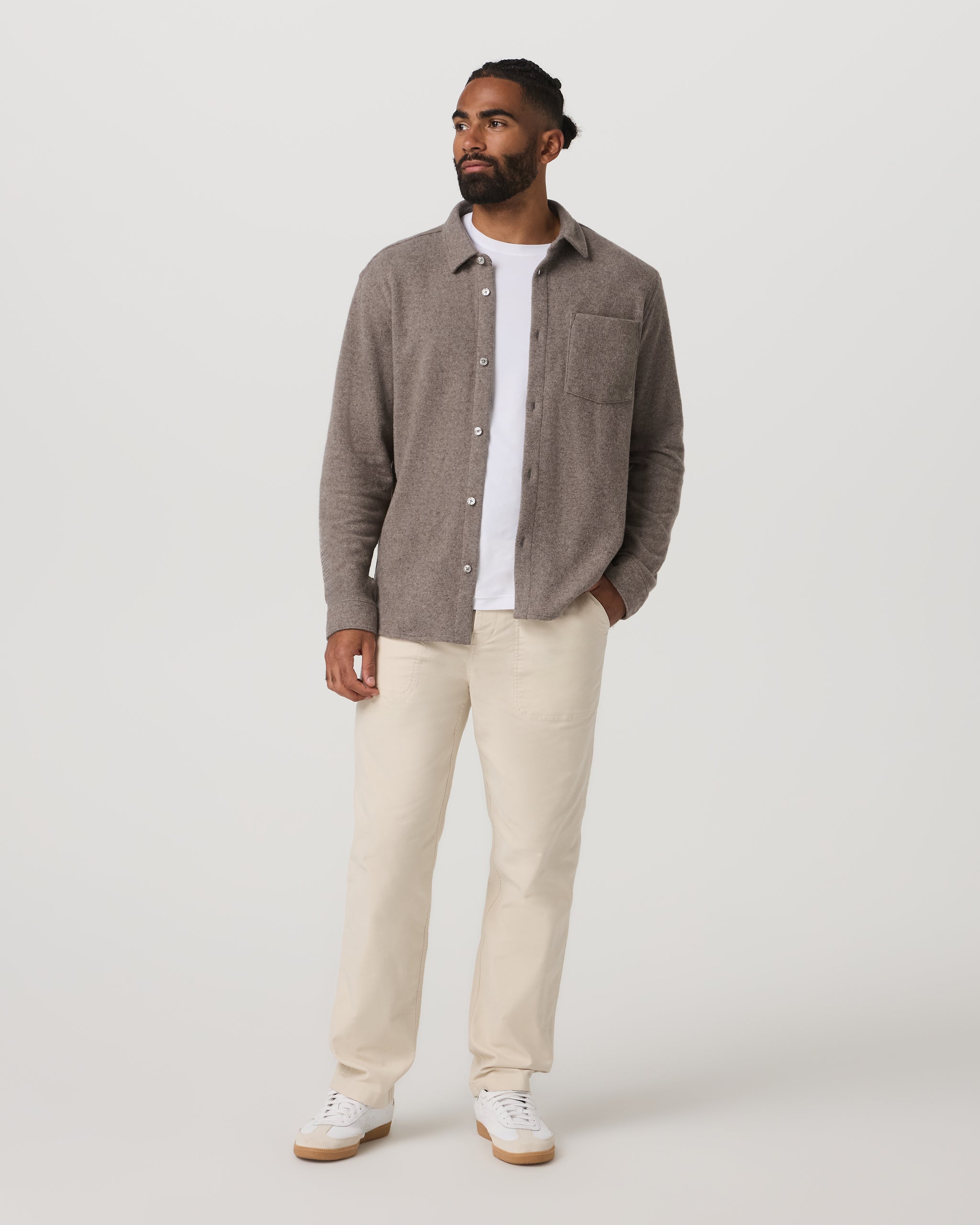 Long Sleeve Altitude Wool Button Down - Relaxed Fit | Phantom Grey - Image 5