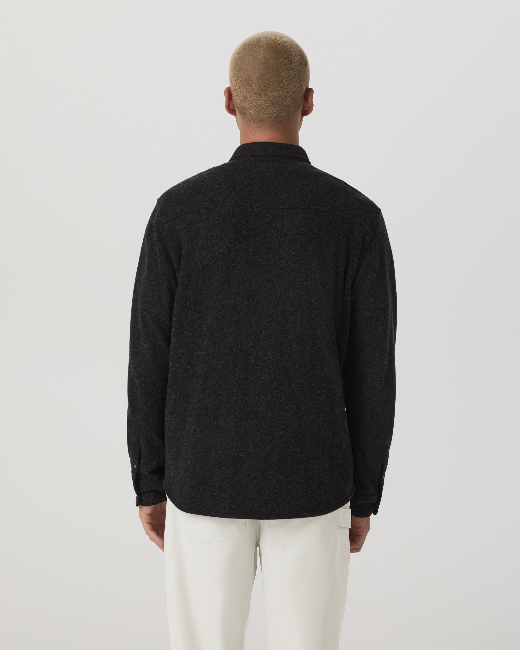 Long Sleeve Altitude Wool Button Down - Relaxed Fit | Volcanic Ash - Image 3
