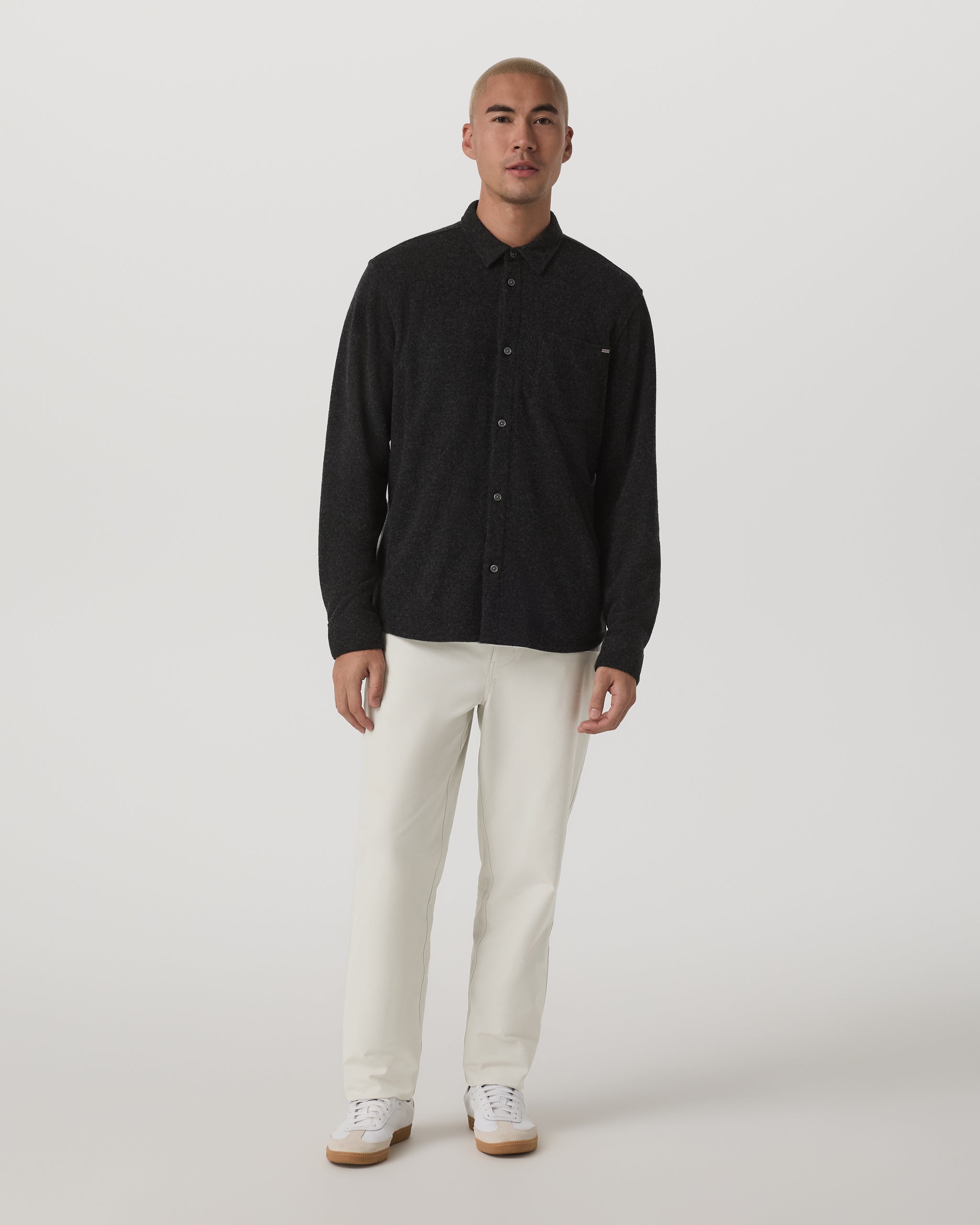 Long Sleeve Altitude Wool Button Down - Relaxed Fit | Volcanic Ash - Image 5