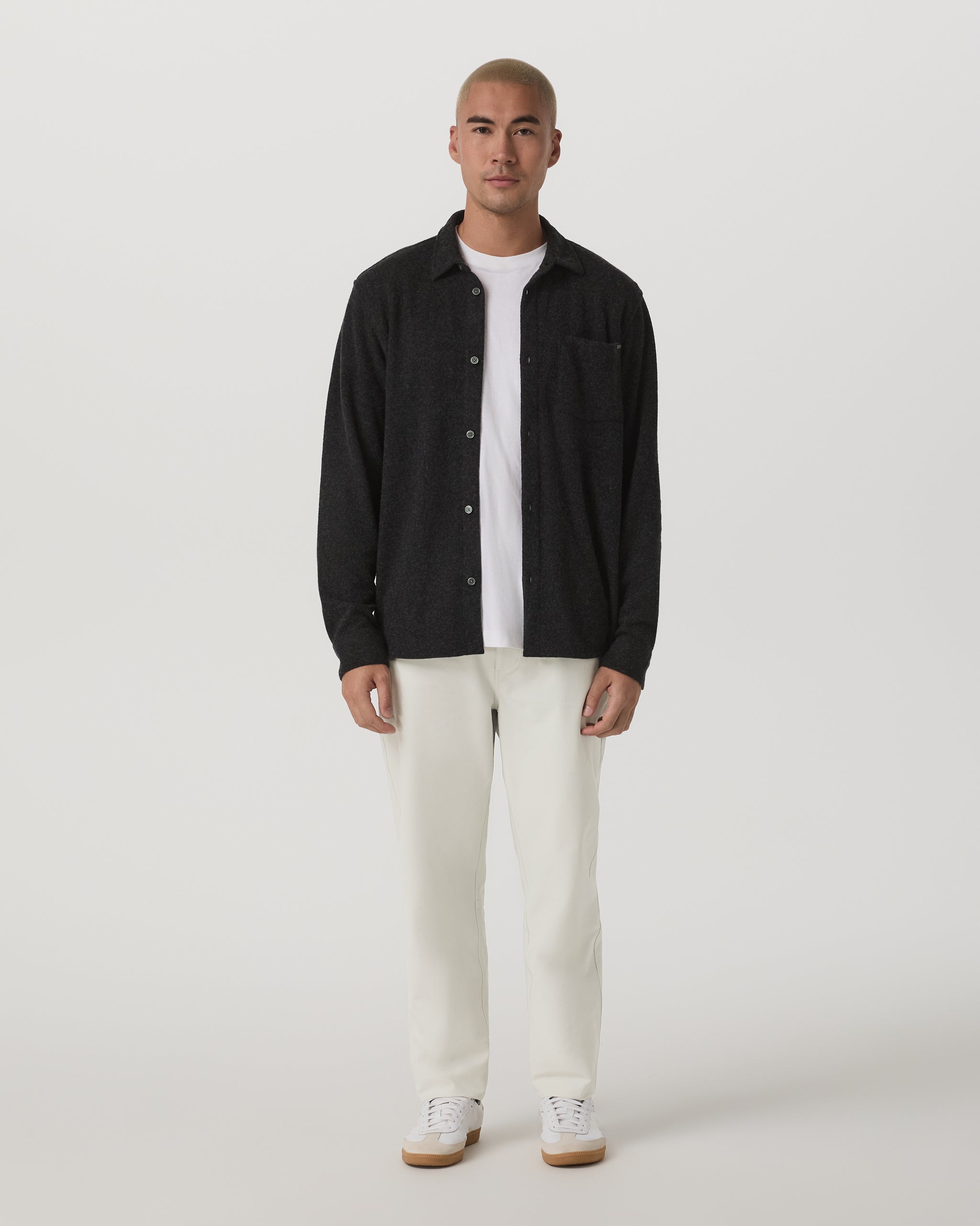 Long Sleeve Altitude Wool Button Down - Relaxed Fit | Volcanic Ash - Image 4