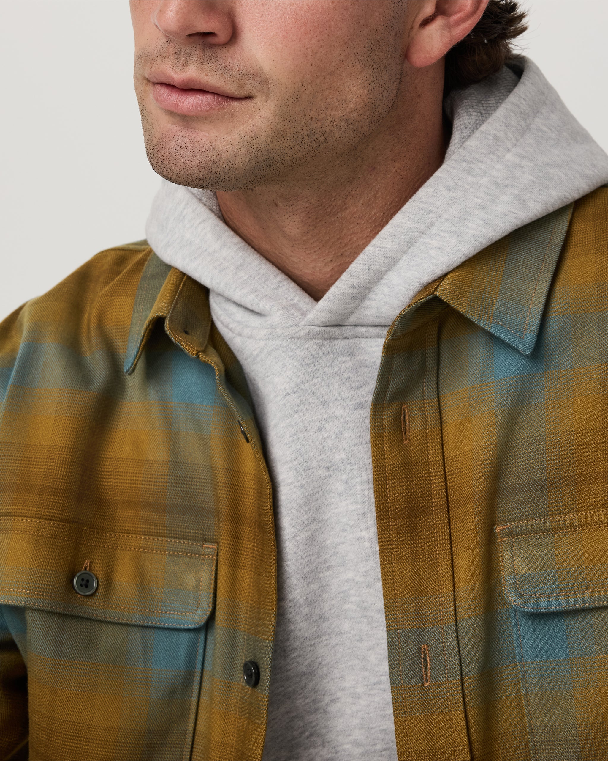 Long Sleeve Flannel Button Down Shirt | Bluegrass - Image 2