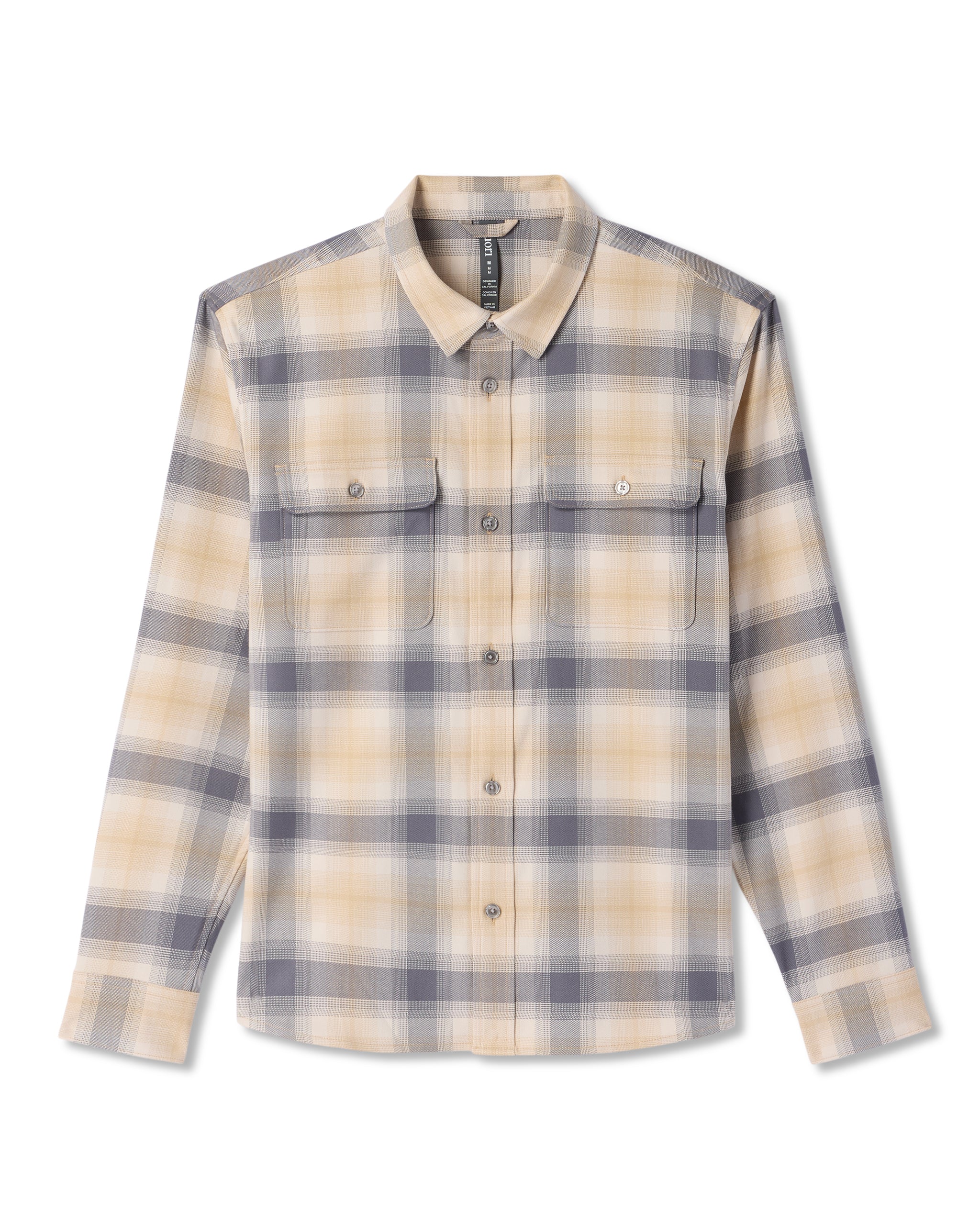 Long Sleeve Flannel Button Down Shirt | Cavern Grey - Image 6
