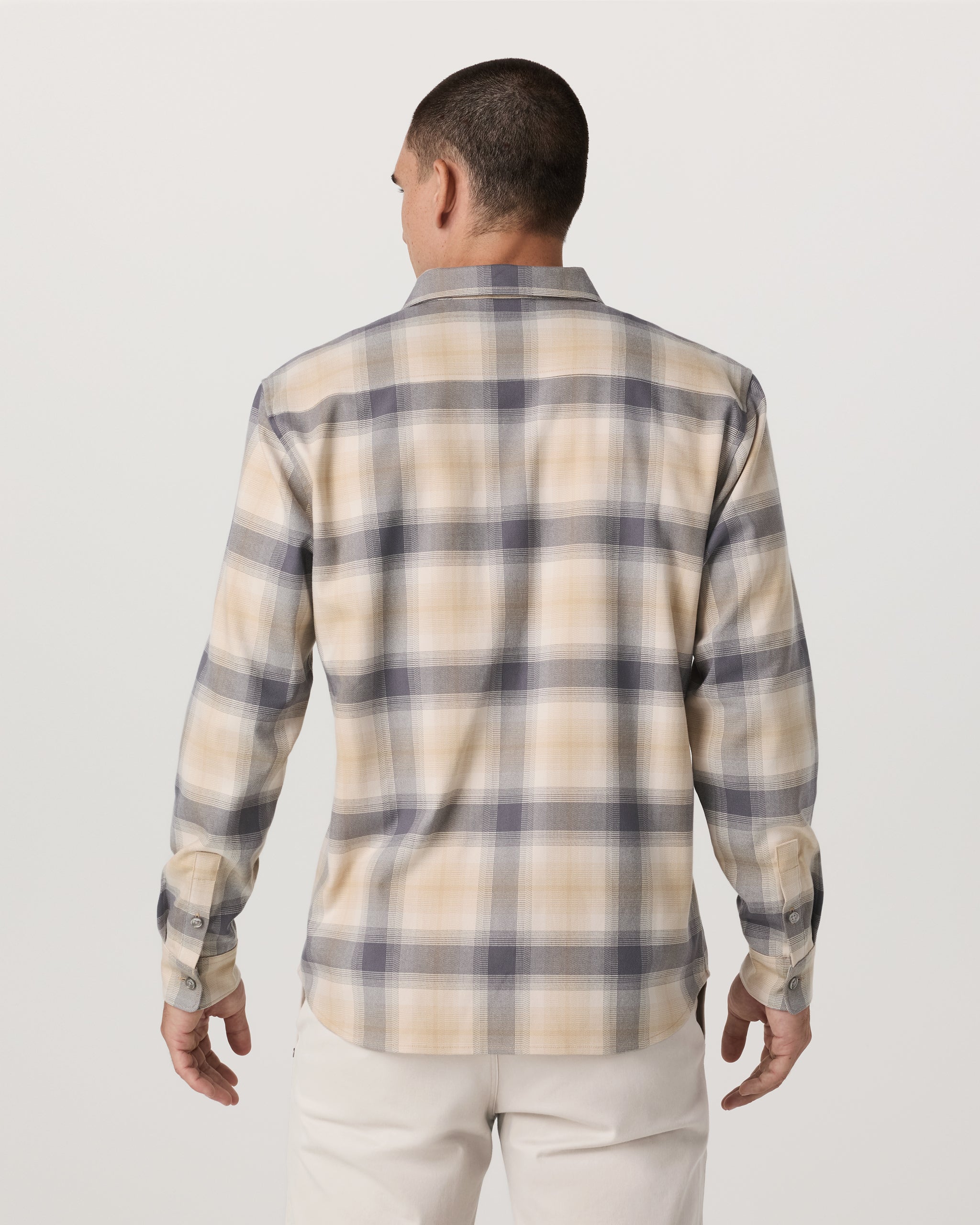 Long Sleeve Flannel Button Down Shirt | Cavern Grey - Image 4