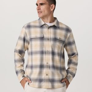 Long Sleeve Flannel Button Down Shirt | Cavern Grey