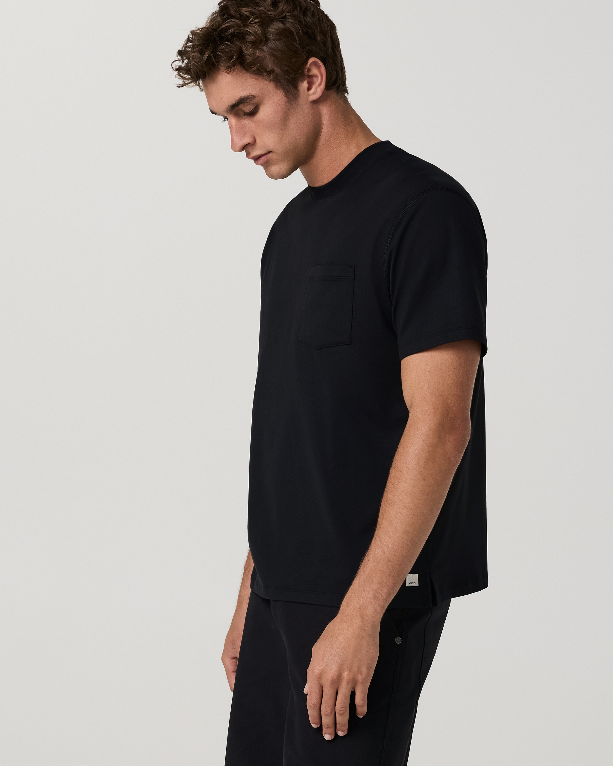 Short Sleeve Ponto Pocket Tee - Relaxed Fit | Black - Image 3