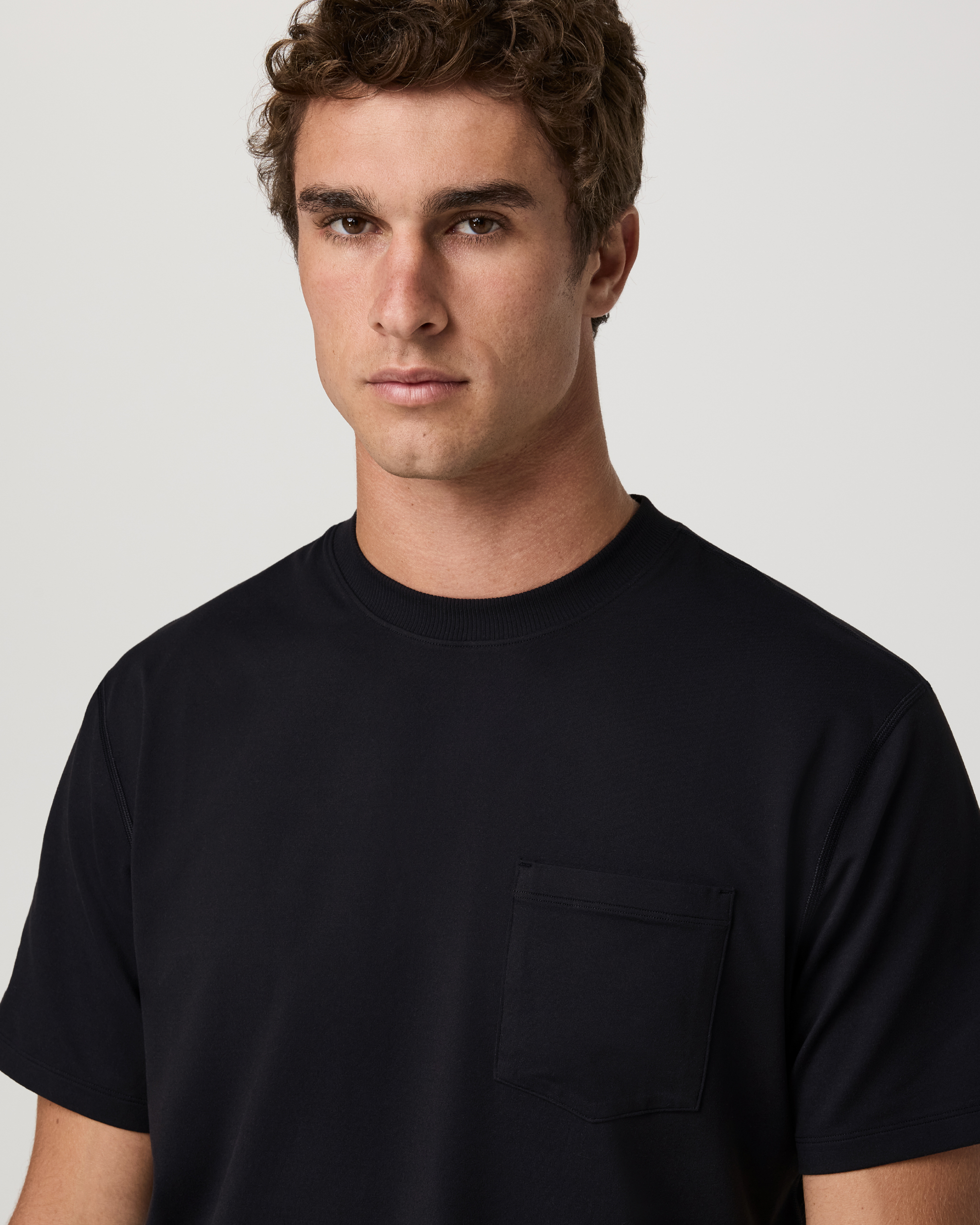 Short Sleeve Ponto Pocket Tee - Relaxed Fit | Black - Image 2