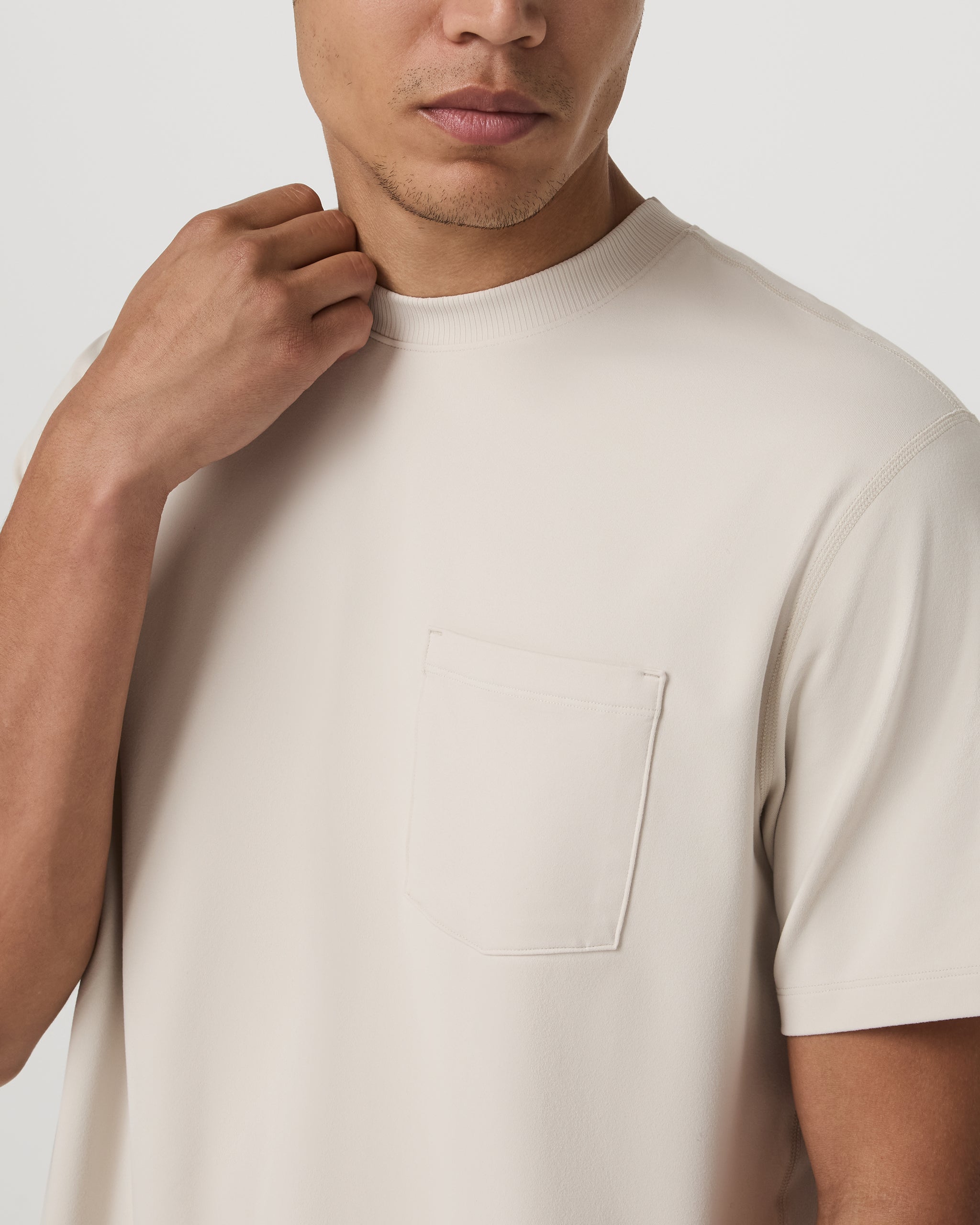 Short Sleeve Ponto Pocket Tee - Relaxed Fit | Bone