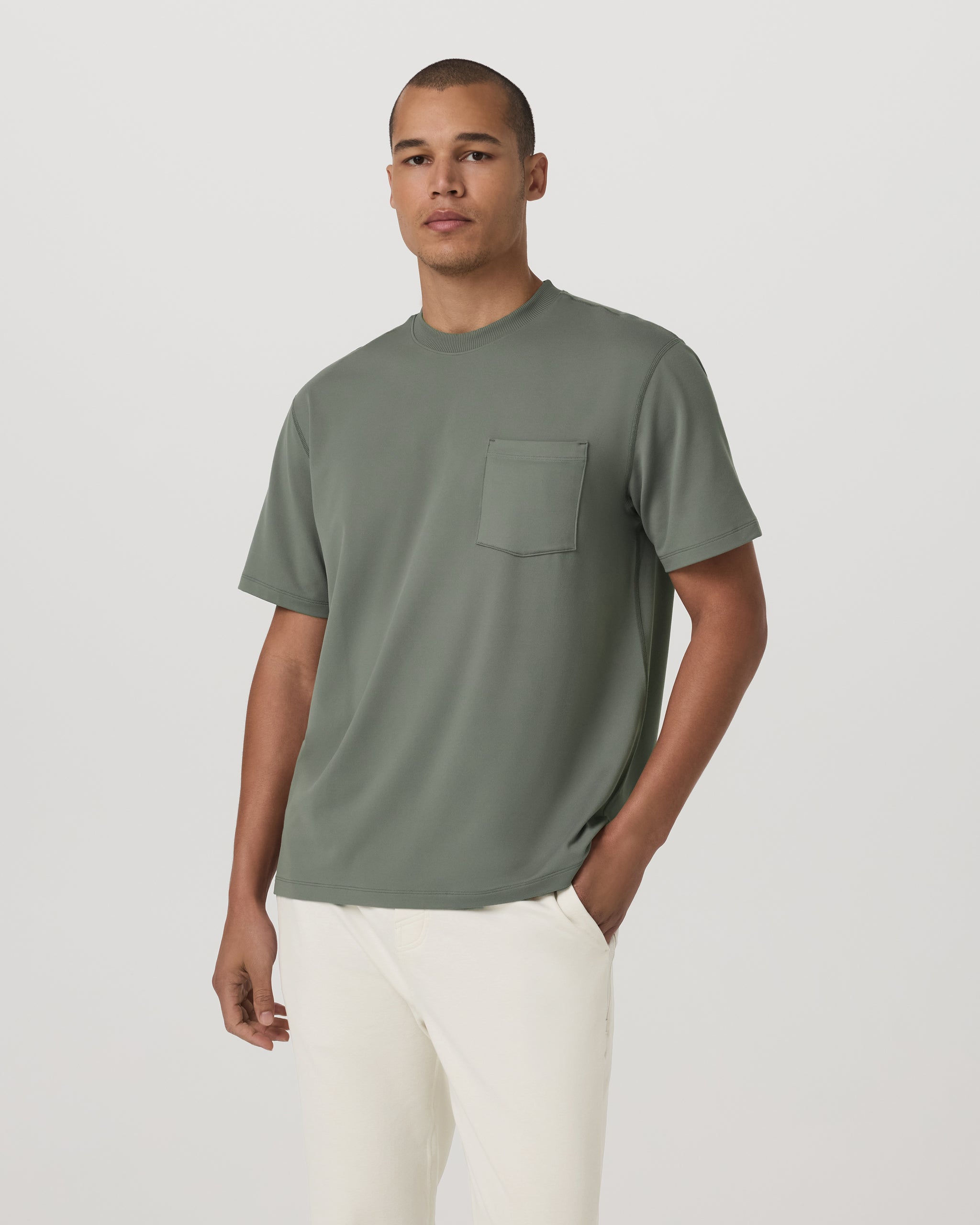 Short Sleeve Ponto Pocket Tee - Relaxed Fit | Light Oregano - Image 2