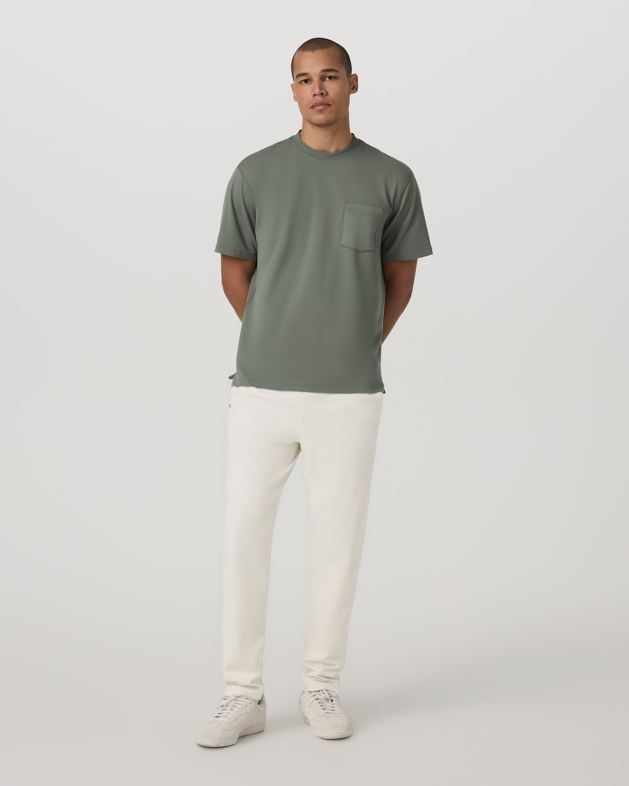 Short Sleeve Ponto Pocket Tee - Relaxed Fit | Light Oregano - Image 4