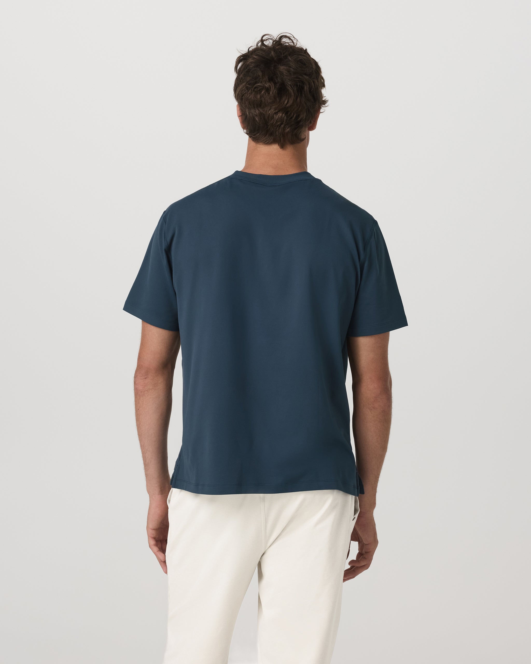 Short Sleeve Ponto Pocket Tee - Relaxed Fit | Ocean Blue - Image 4