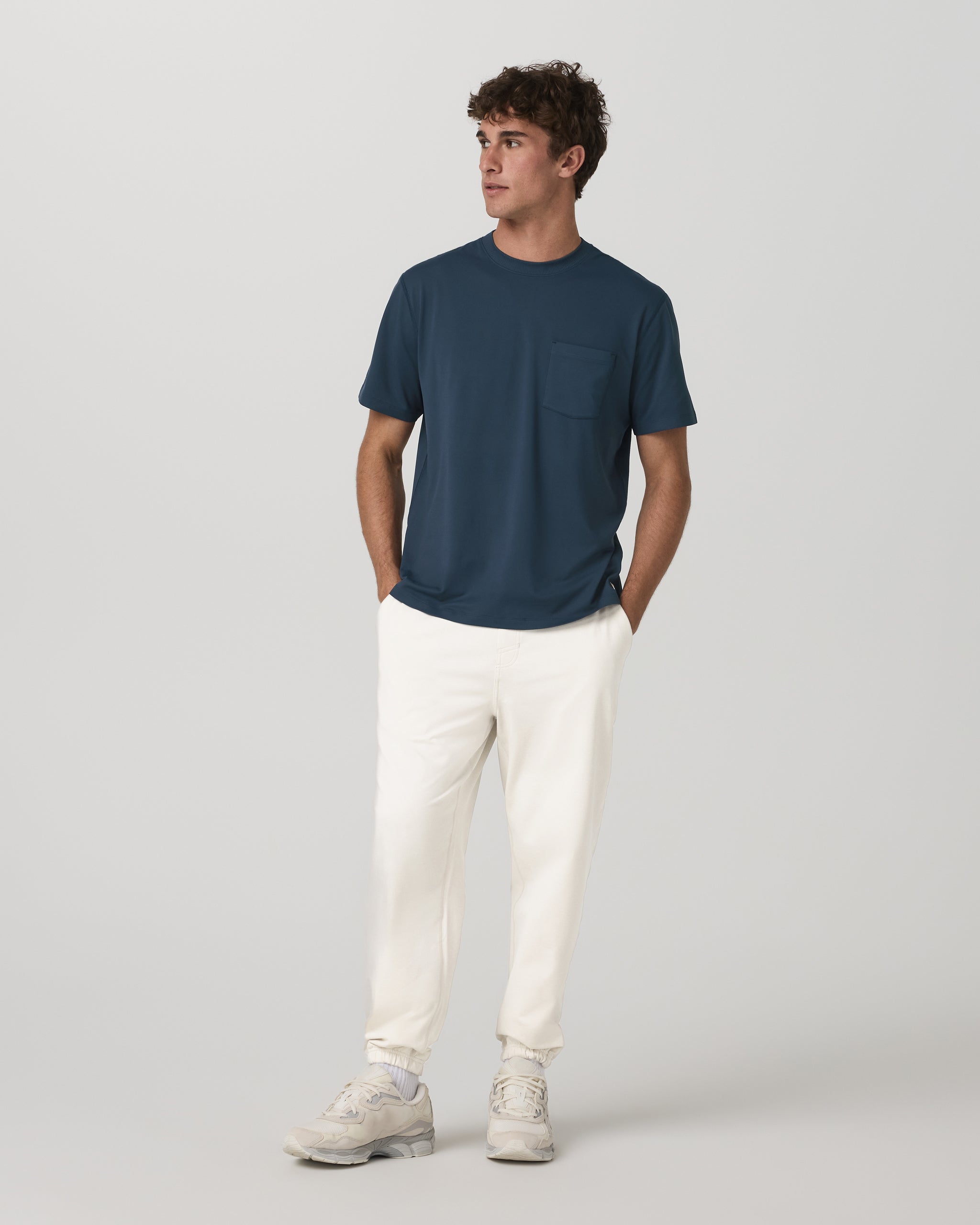Short Sleeve Ponto Pocket Tee - Relaxed Fit | Ocean Blue - Image 5