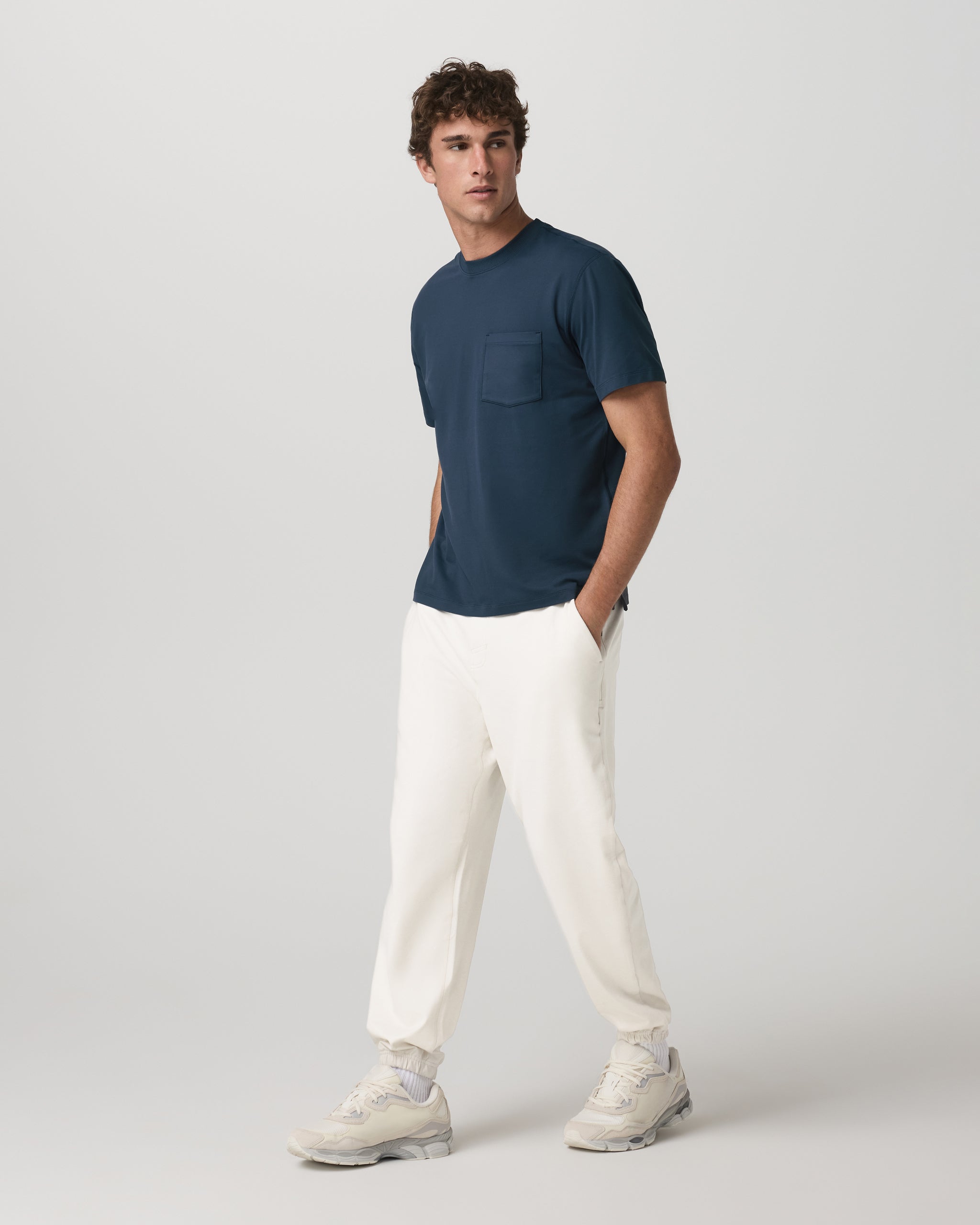 Short Sleeve Ponto Pocket Tee - Relaxed Fit | Ocean Blue - Image 3