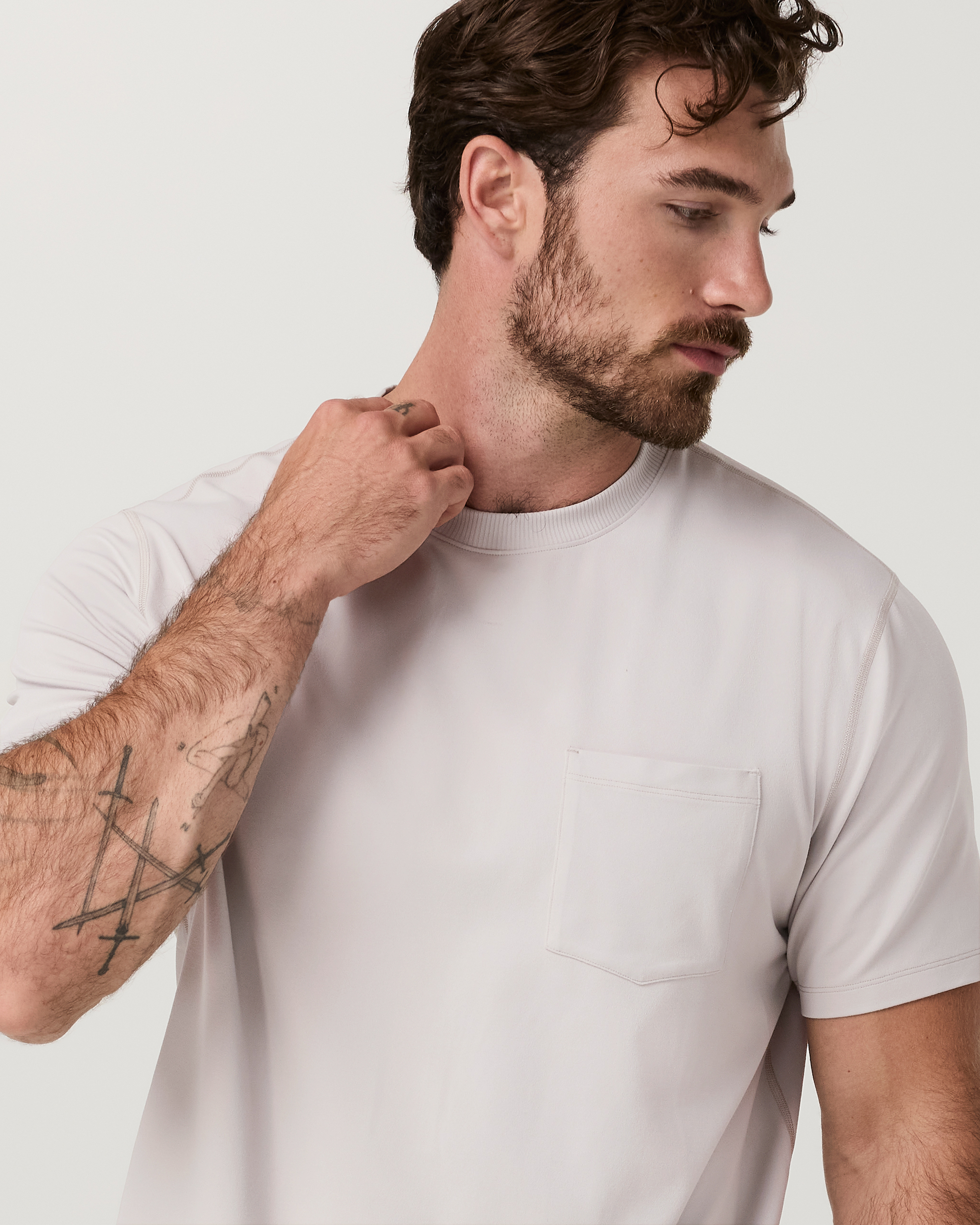 Short Sleeve Ponto Pocket Tee - Relaxed Fit | Suede - Image 2