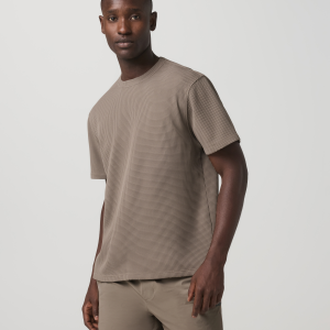 Short Sleeve Lightweight Tech Waffle Tee - Relaxed Fit | Bark
