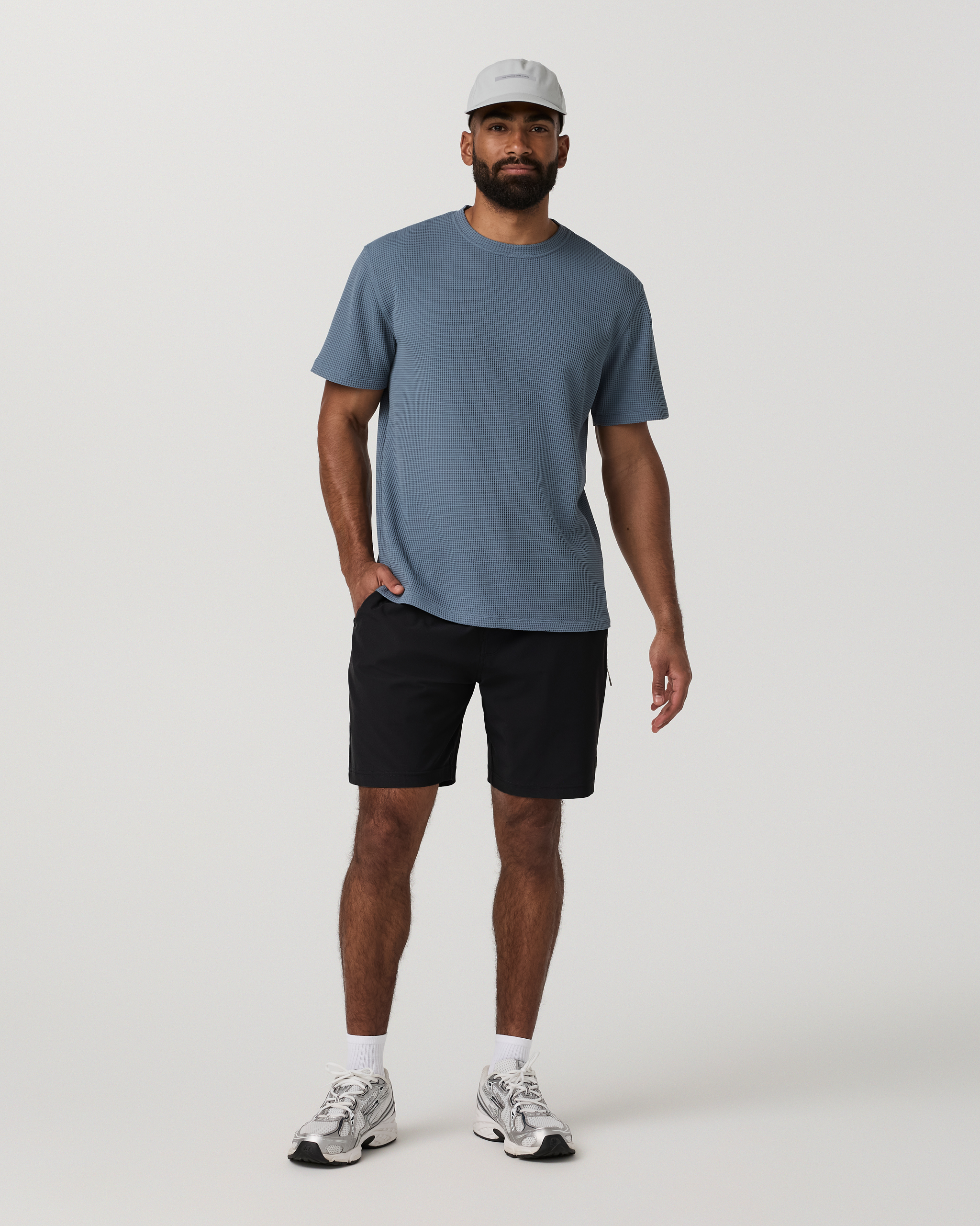 Short Sleeve Lightweight Tech Waffle Tee - Relaxed Fit | Waterfall - Image 5