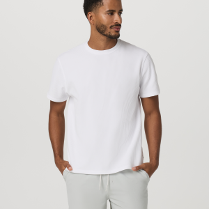 Short Sleeve Lightweight Tech Waffle Tee - Relaxed Fit | White