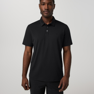 Short Sleeve Travellite Polo | Black